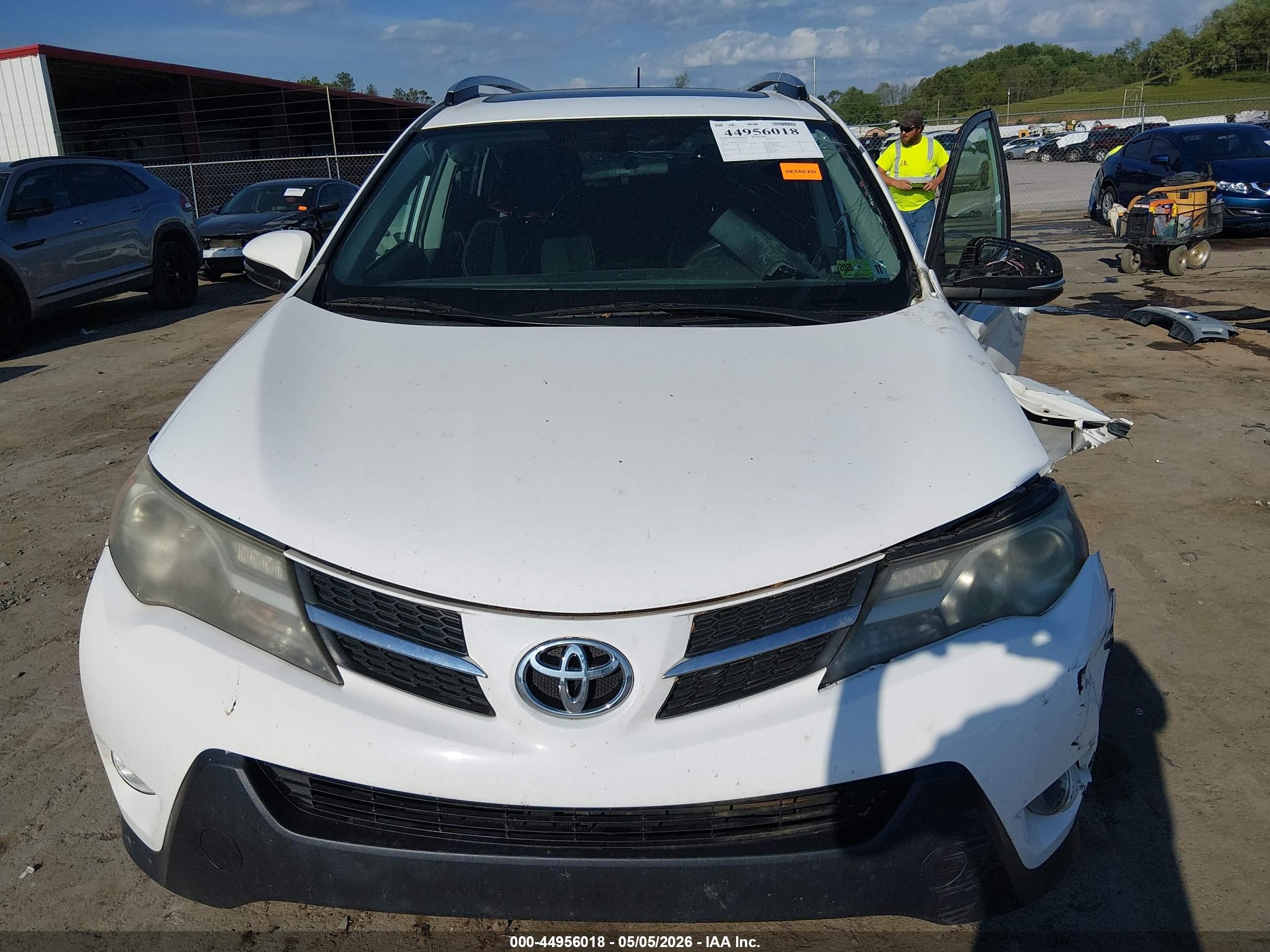 2013 Toyota Rav4 Xle White vin: 2T3RFREV0DW058710