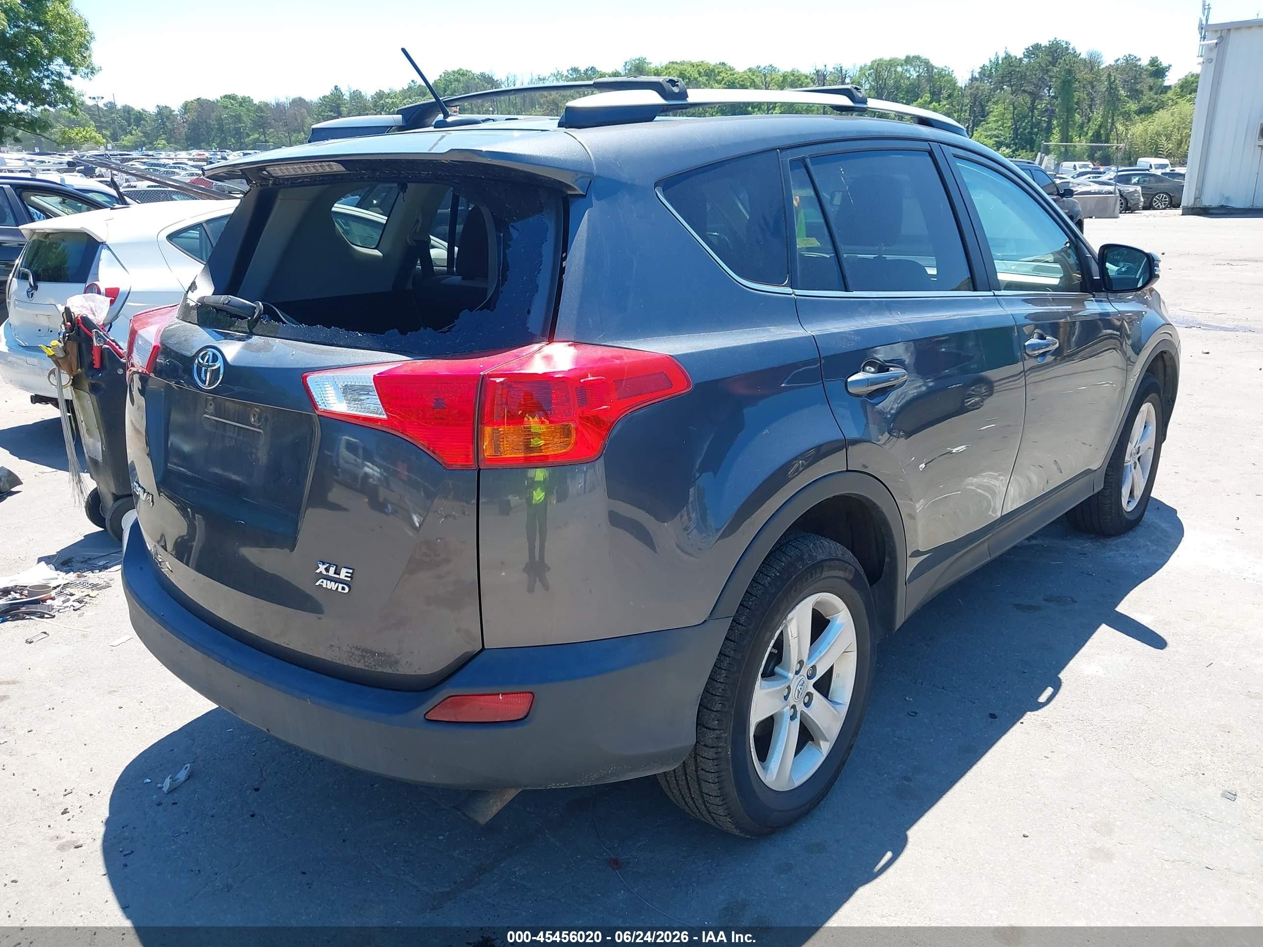 2014 Toyota Rav4 Xle Gray vin: 2T3RFREV0EW173146