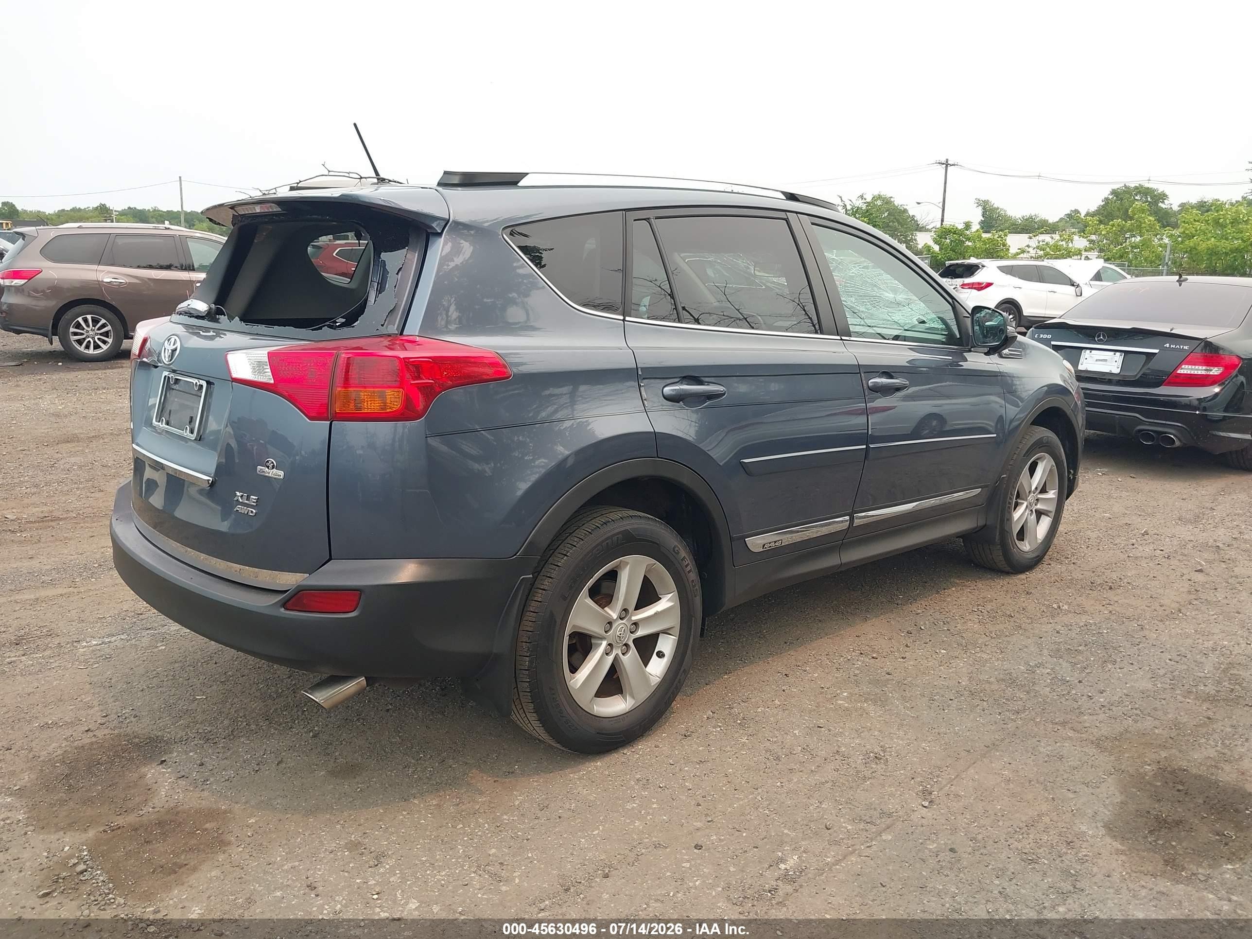 2014 Toyota Rav4 Xle Gray vin: 2T3RFREV0EW216674