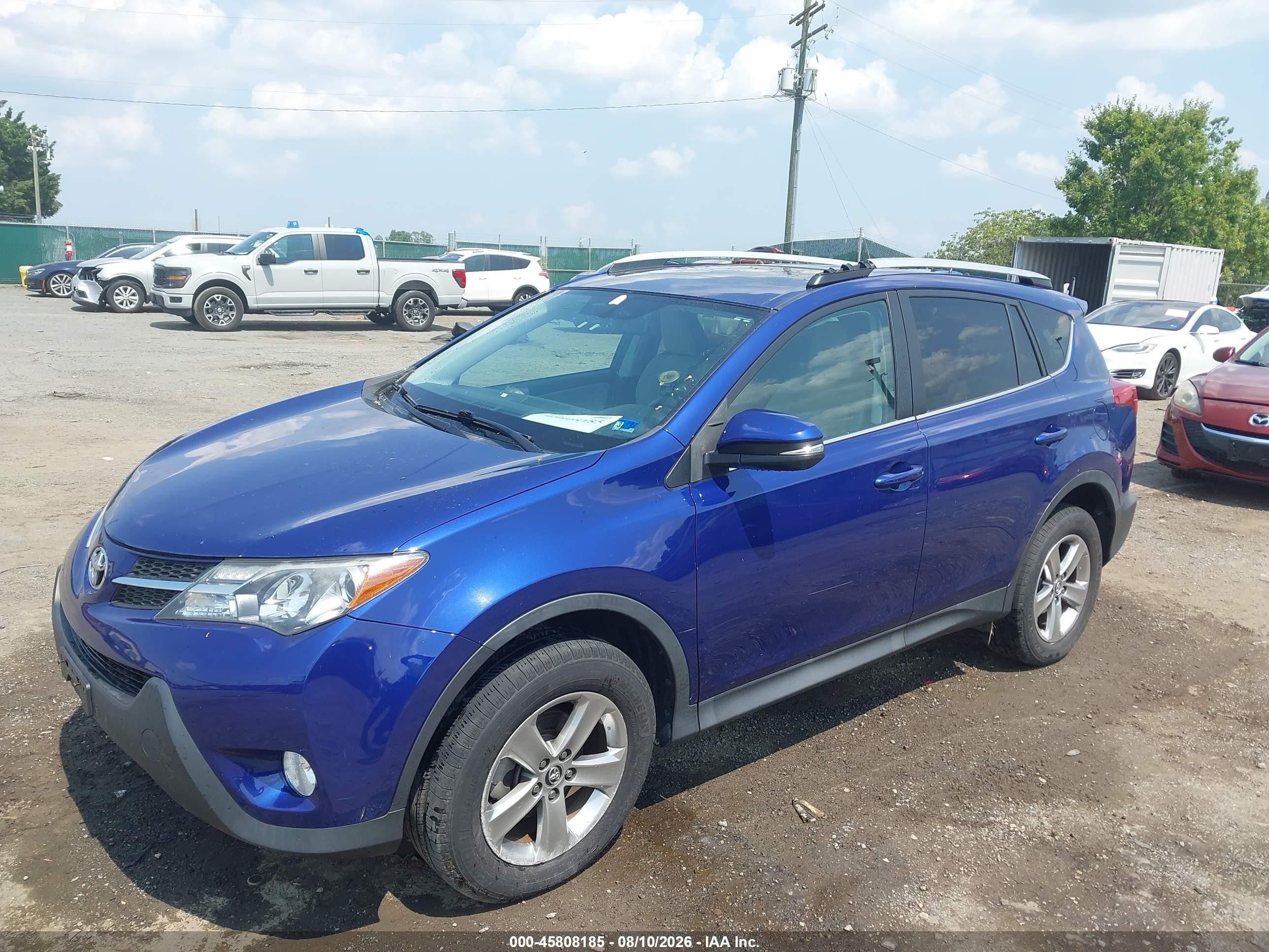 2015 Toyota Rav4 Xle Blue vin: 2T3RFREV0FW323676