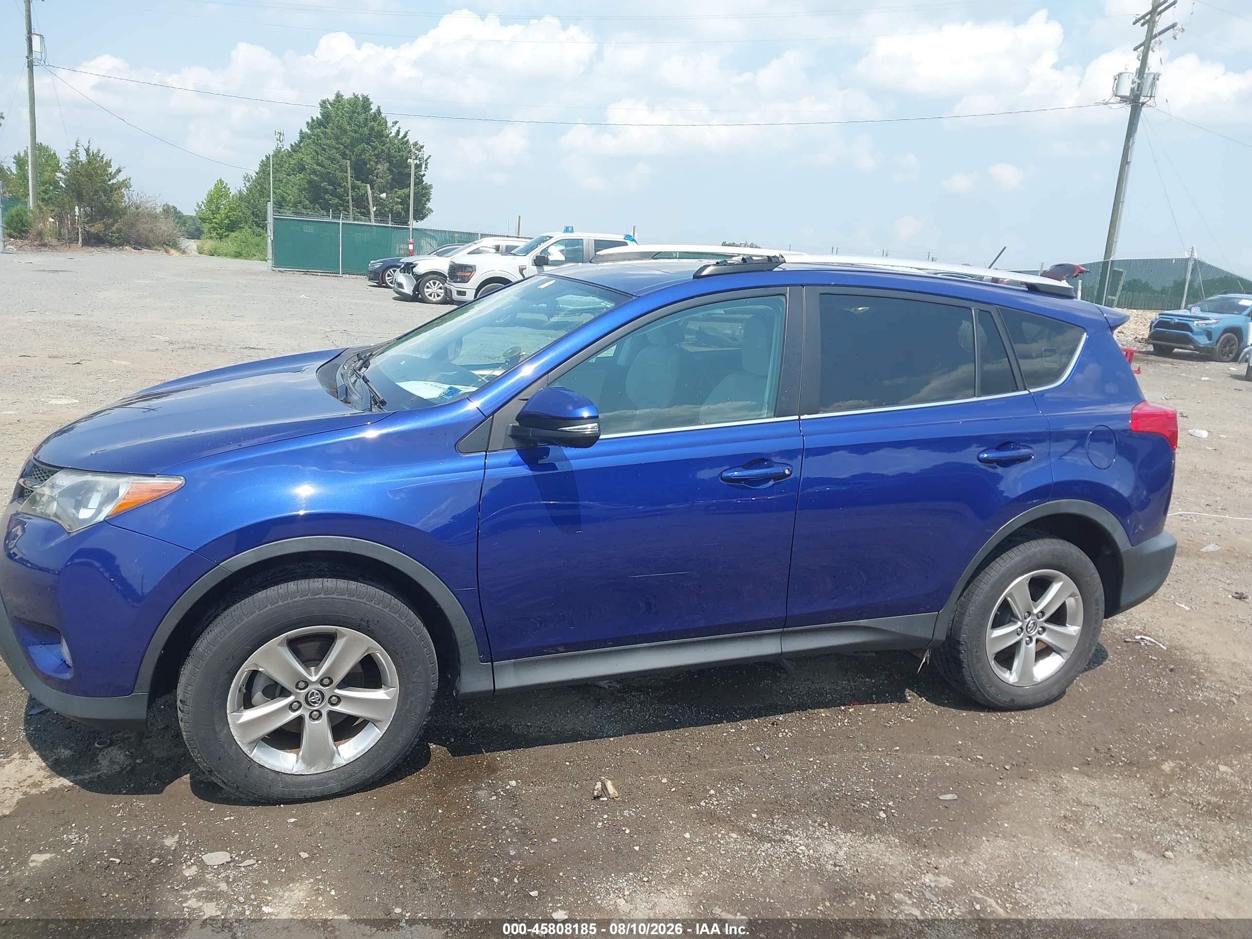 2015 Toyota Rav4 Xle Blue vin: 2T3RFREV0FW323676