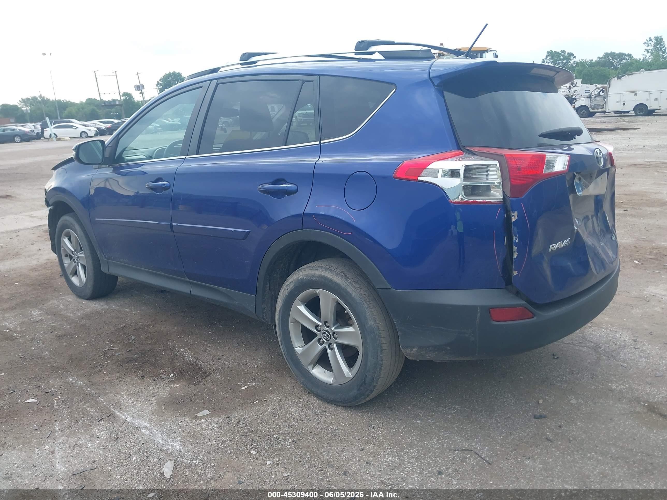2015 Toyota Rav4 Xle Blue vin: 2T3RFREV0FW339523