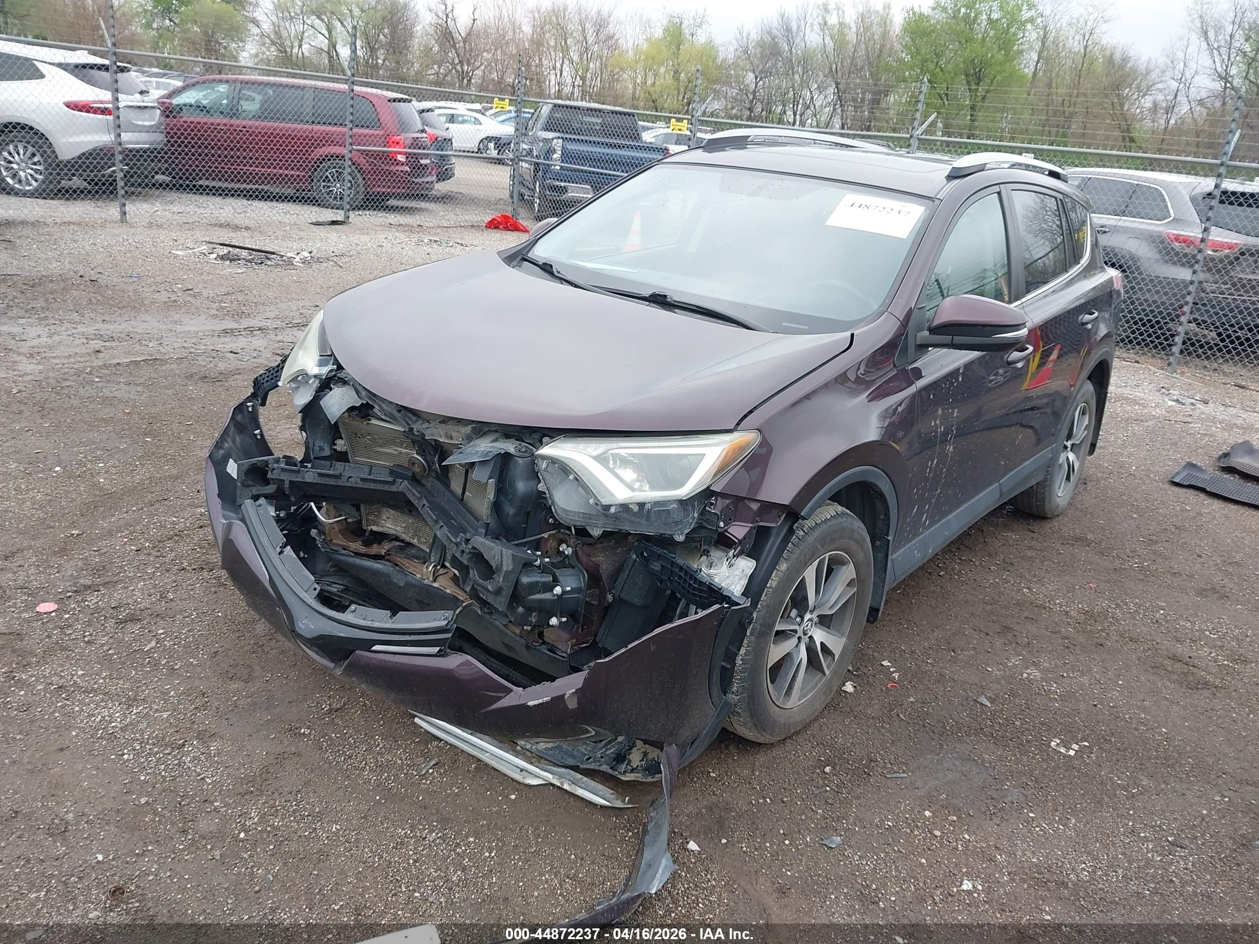 2016 Toyota Rav4 Xle Maroon vin: 2T3RFREV0GW510384