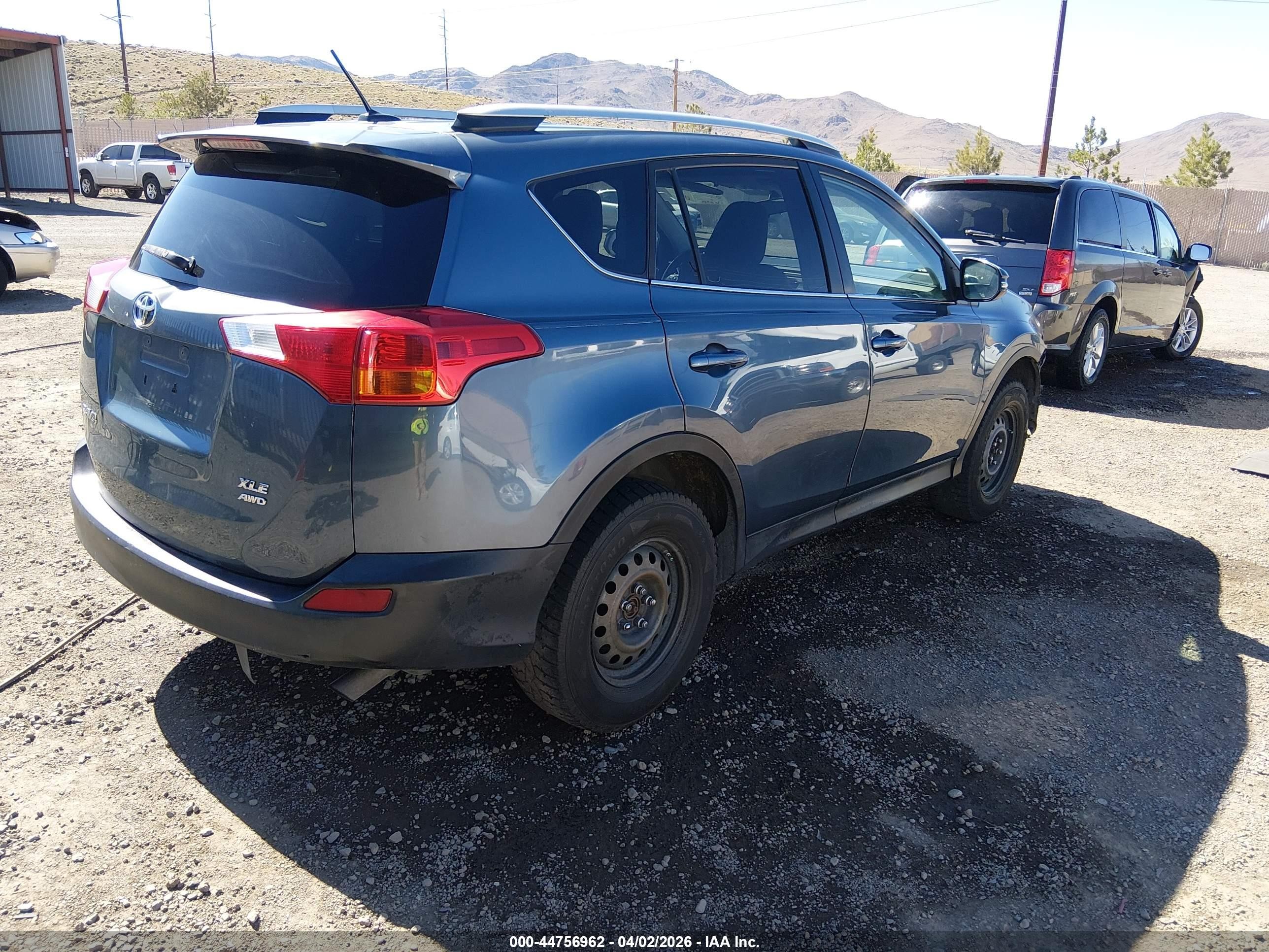 2014 Toyota Rav4 Xle Blue vin: 2T3RFREV1EW139703