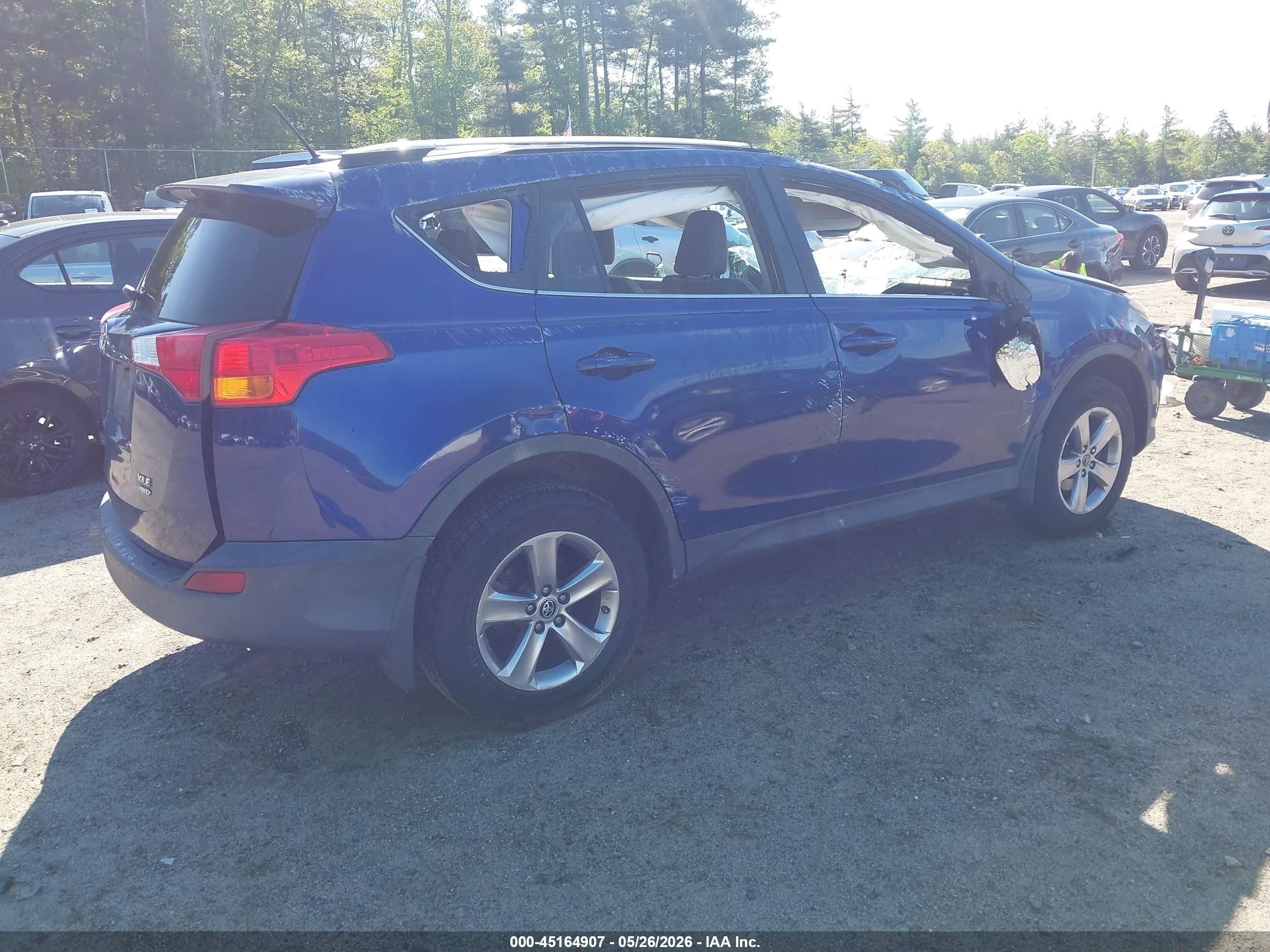 2015 Toyota Rav4 Xle Blue vin: 2T3RFREV1FW249524
