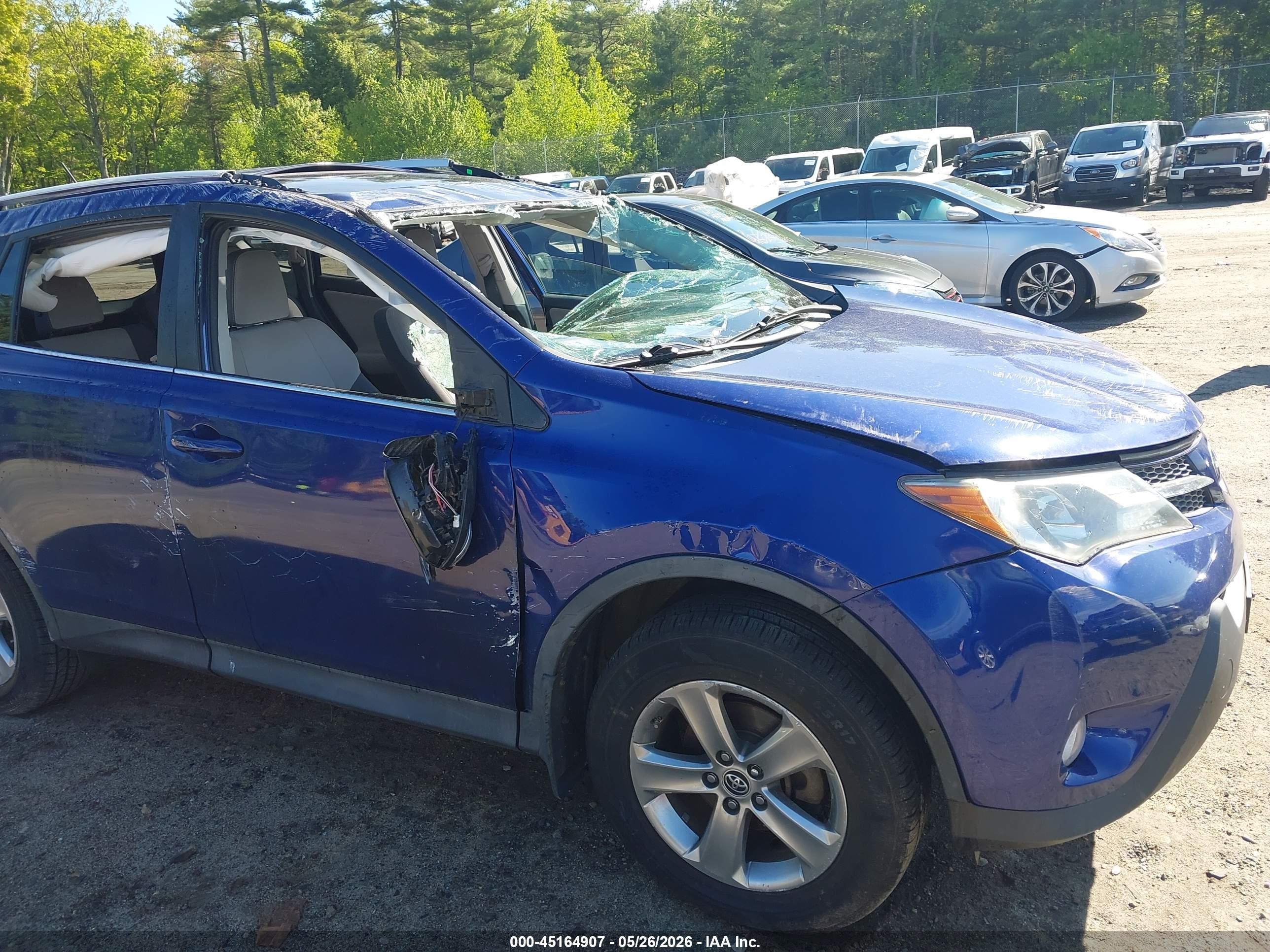 2015 Toyota Rav4 Xle Blue vin: 2T3RFREV1FW249524