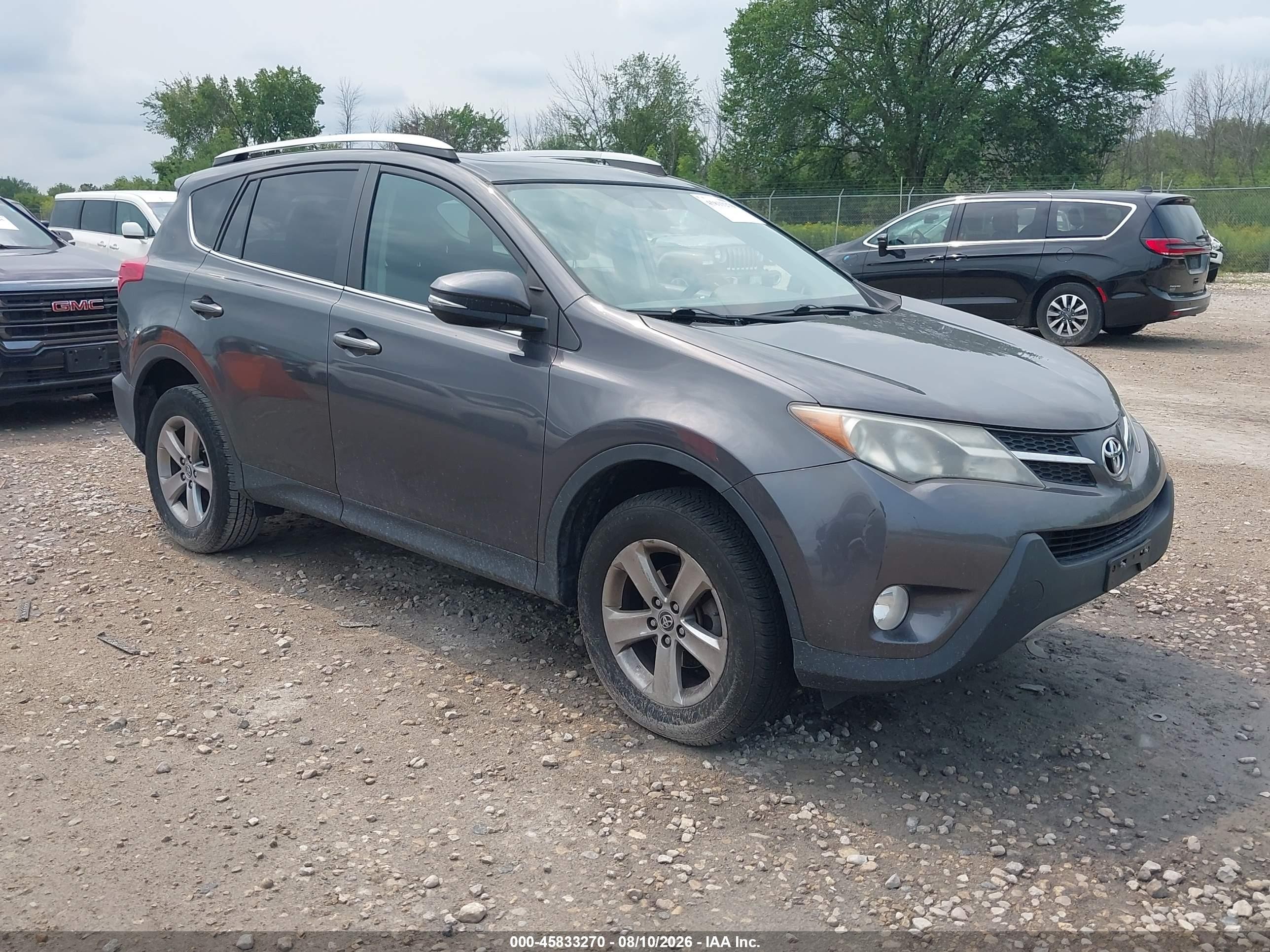2015 Toyota Rav4 Xle Gray vin: 2T3RFREV1FW255677