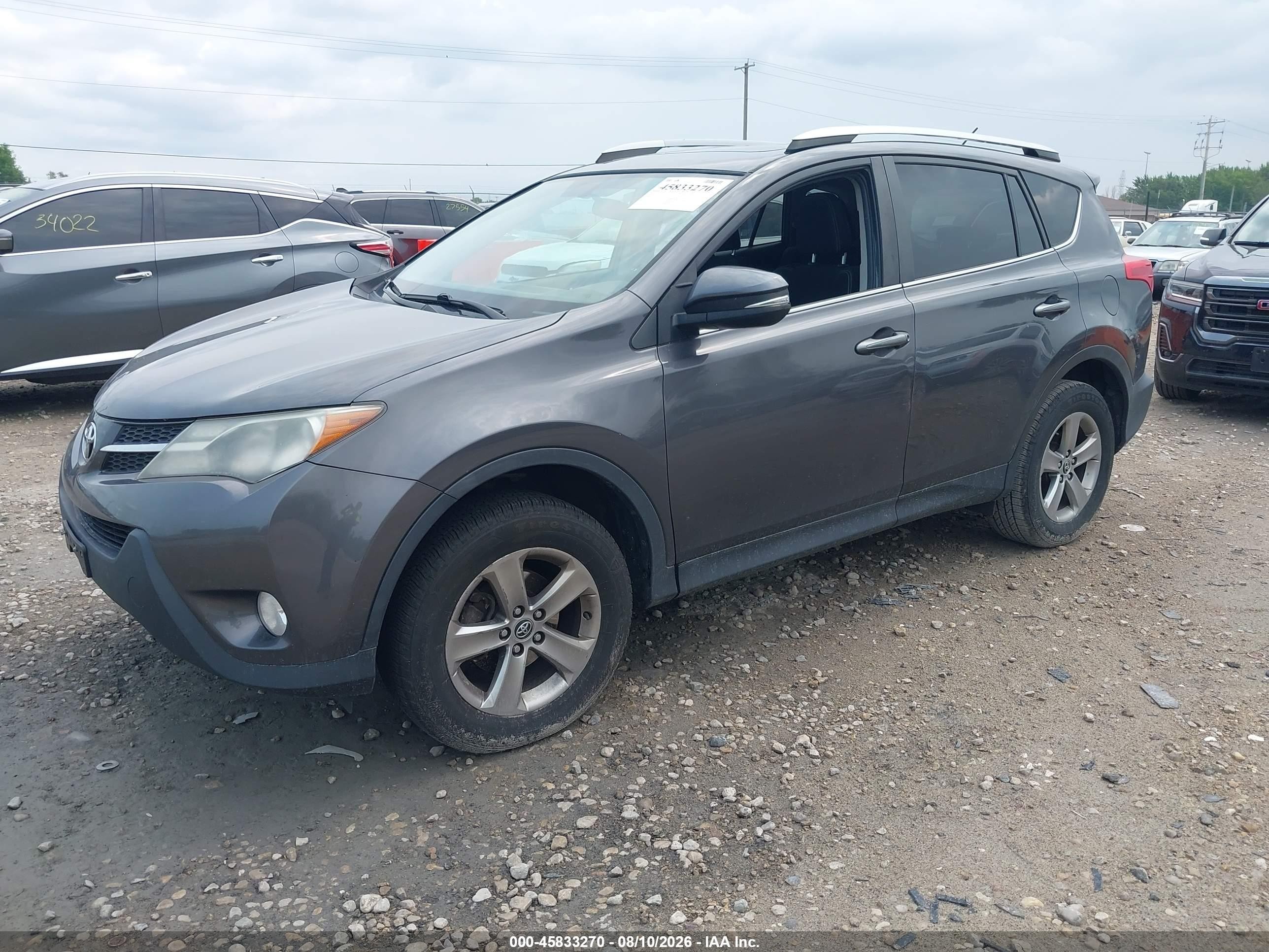 2015 Toyota Rav4 Xle Gray vin: 2T3RFREV1FW255677