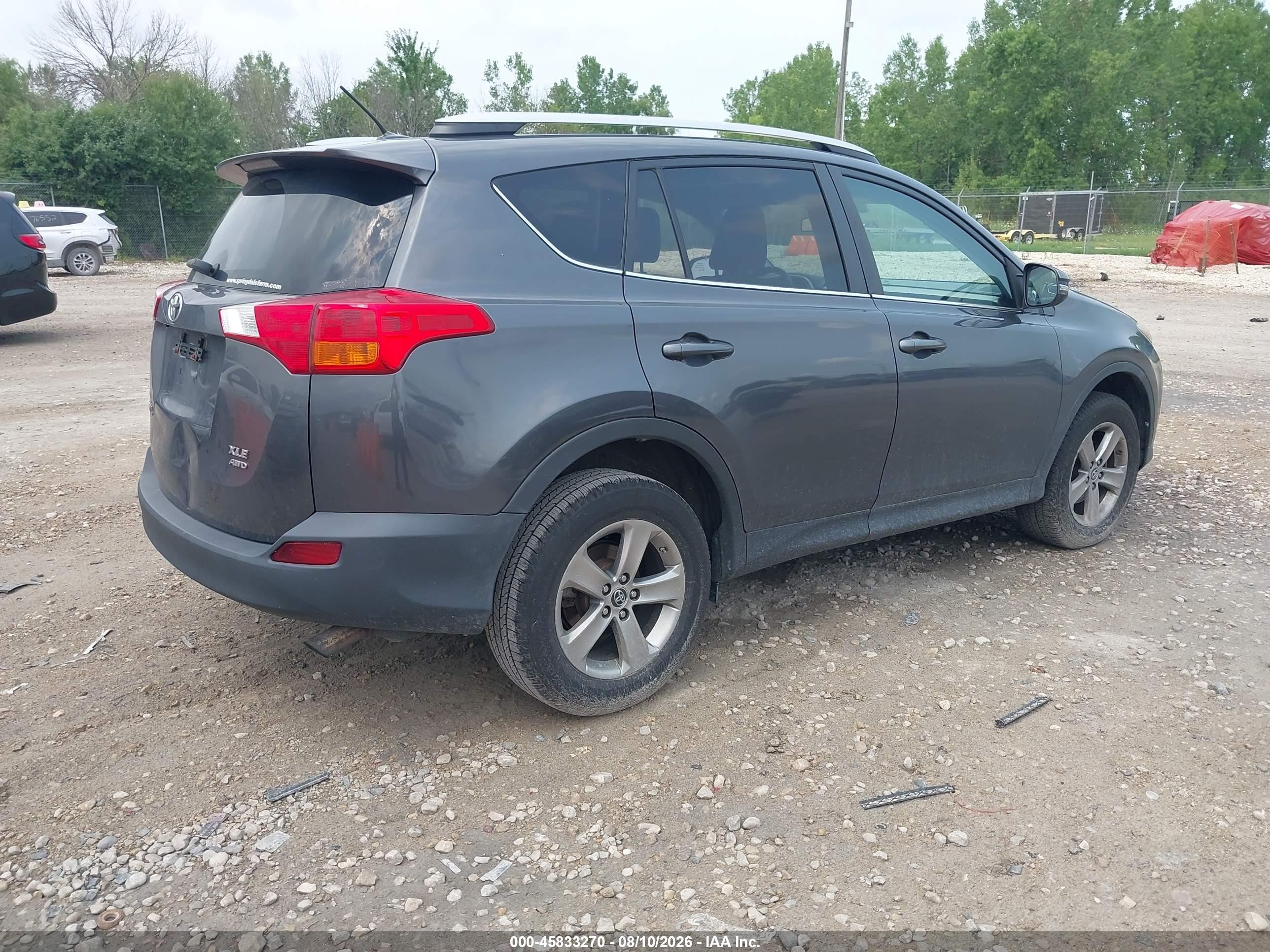 2015 Toyota Rav4 Xle Gray vin: 2T3RFREV1FW255677