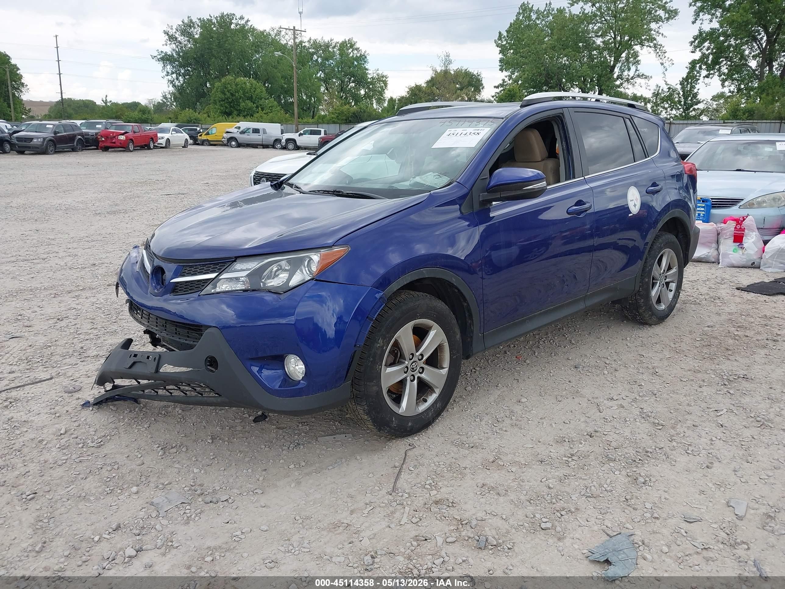 2015 Toyota Rav4 Xle Blue vin: 2T3RFREV1FW281132