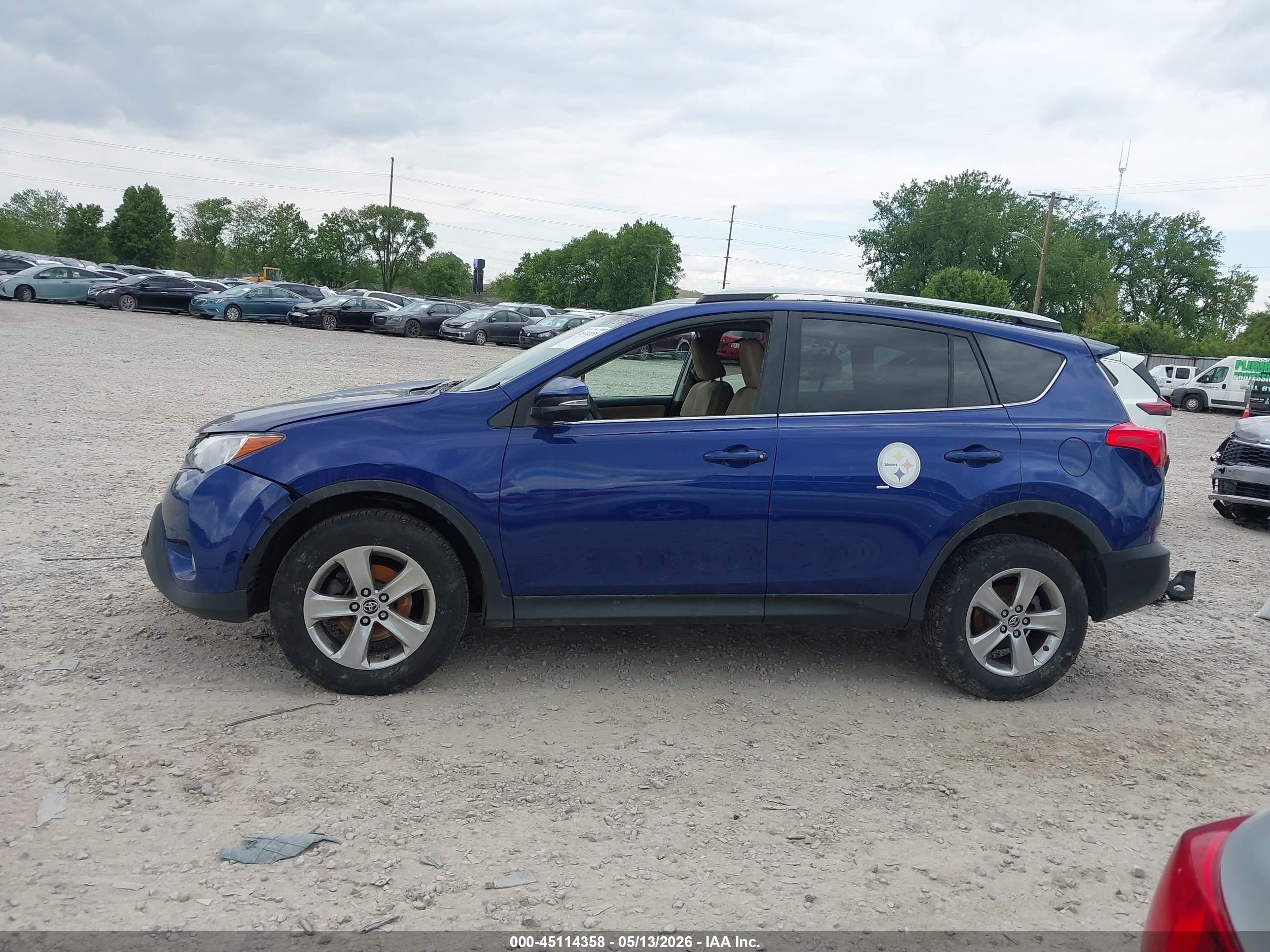 2015 Toyota Rav4 Xle Blue vin: 2T3RFREV1FW281132