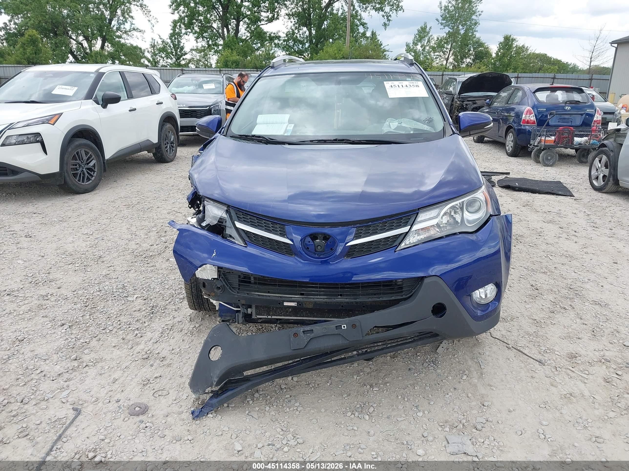 2015 Toyota Rav4 Xle Blue vin: 2T3RFREV1FW281132