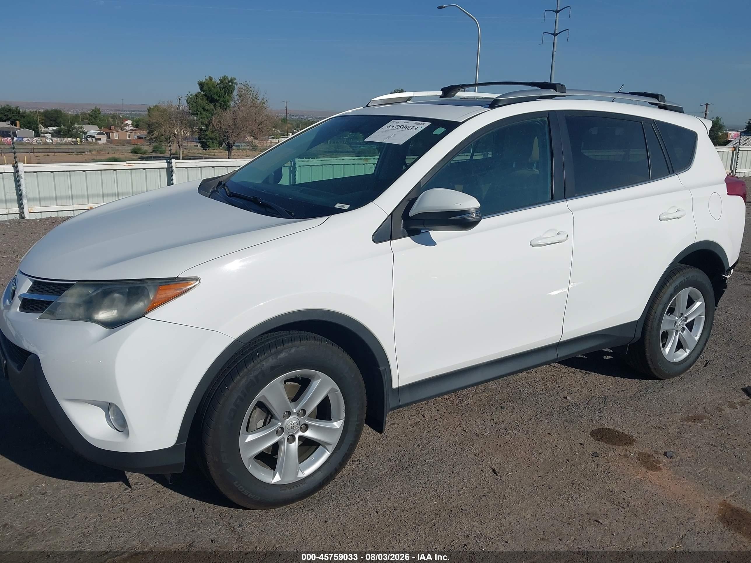 2013 Toyota Rav4 Xle White vin: 2T3RFREV2DW122309