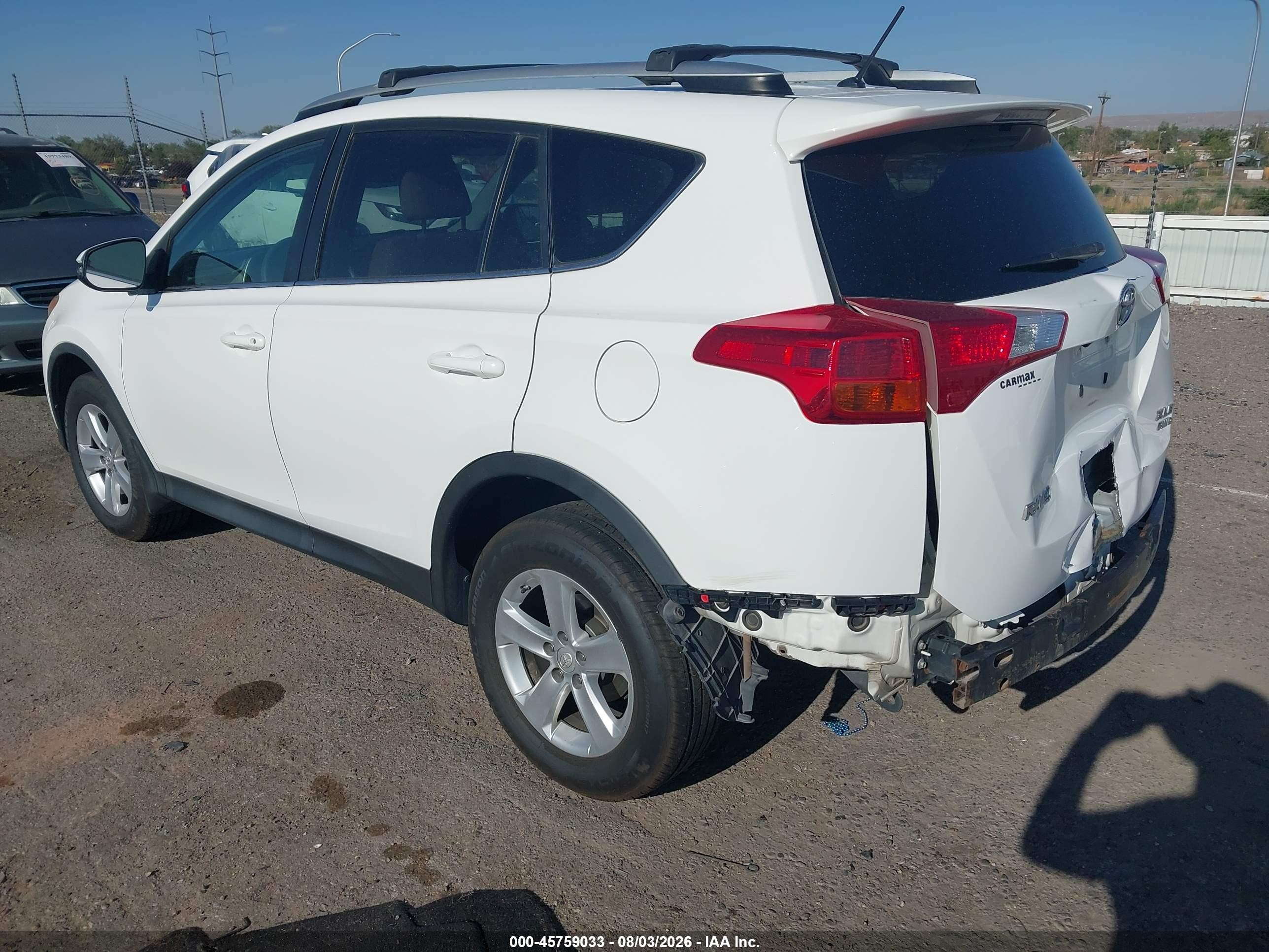 2013 Toyota Rav4 Xle White vin: 2T3RFREV2DW122309