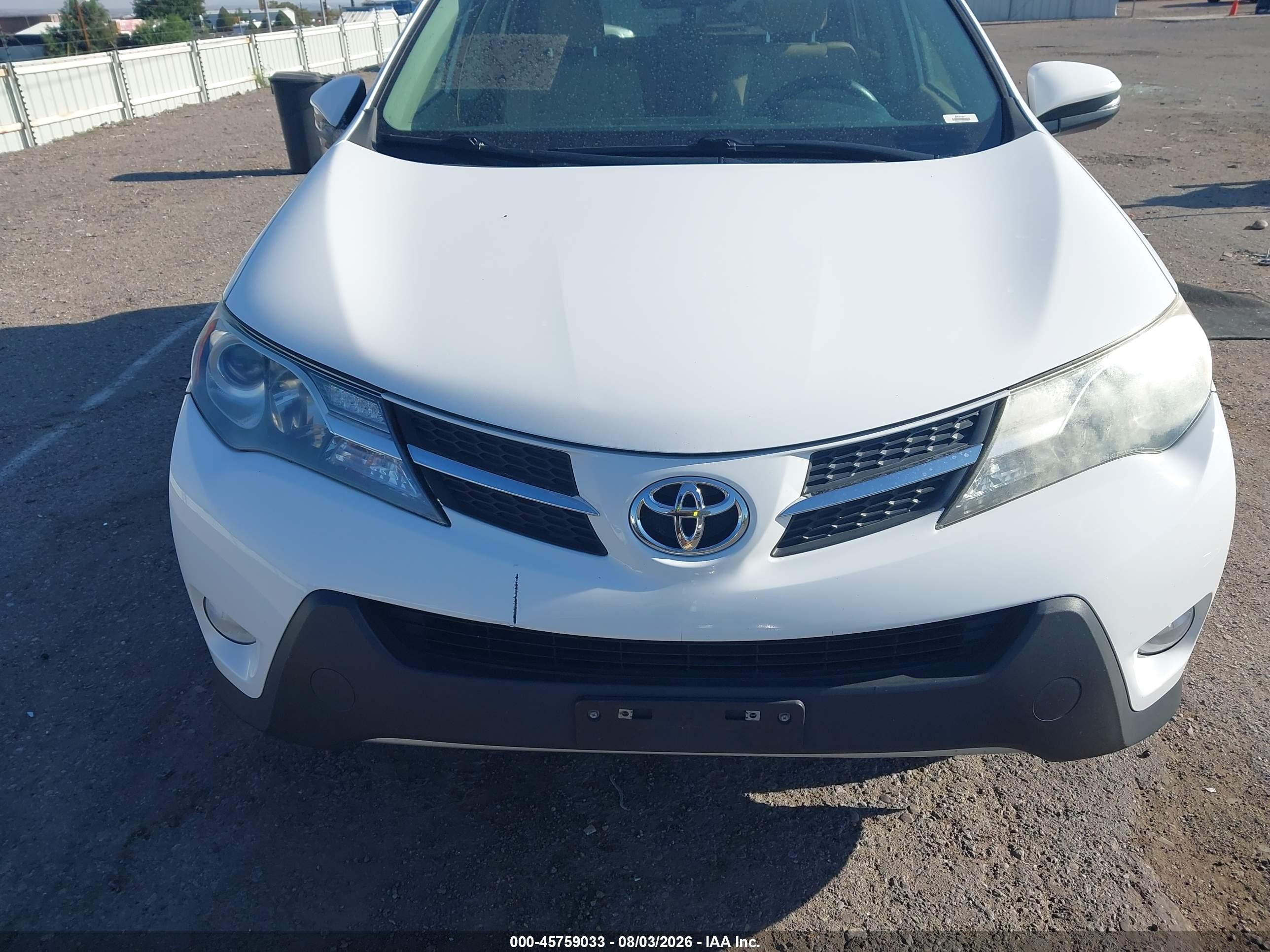 2013 Toyota Rav4 Xle White vin: 2T3RFREV2DW122309
