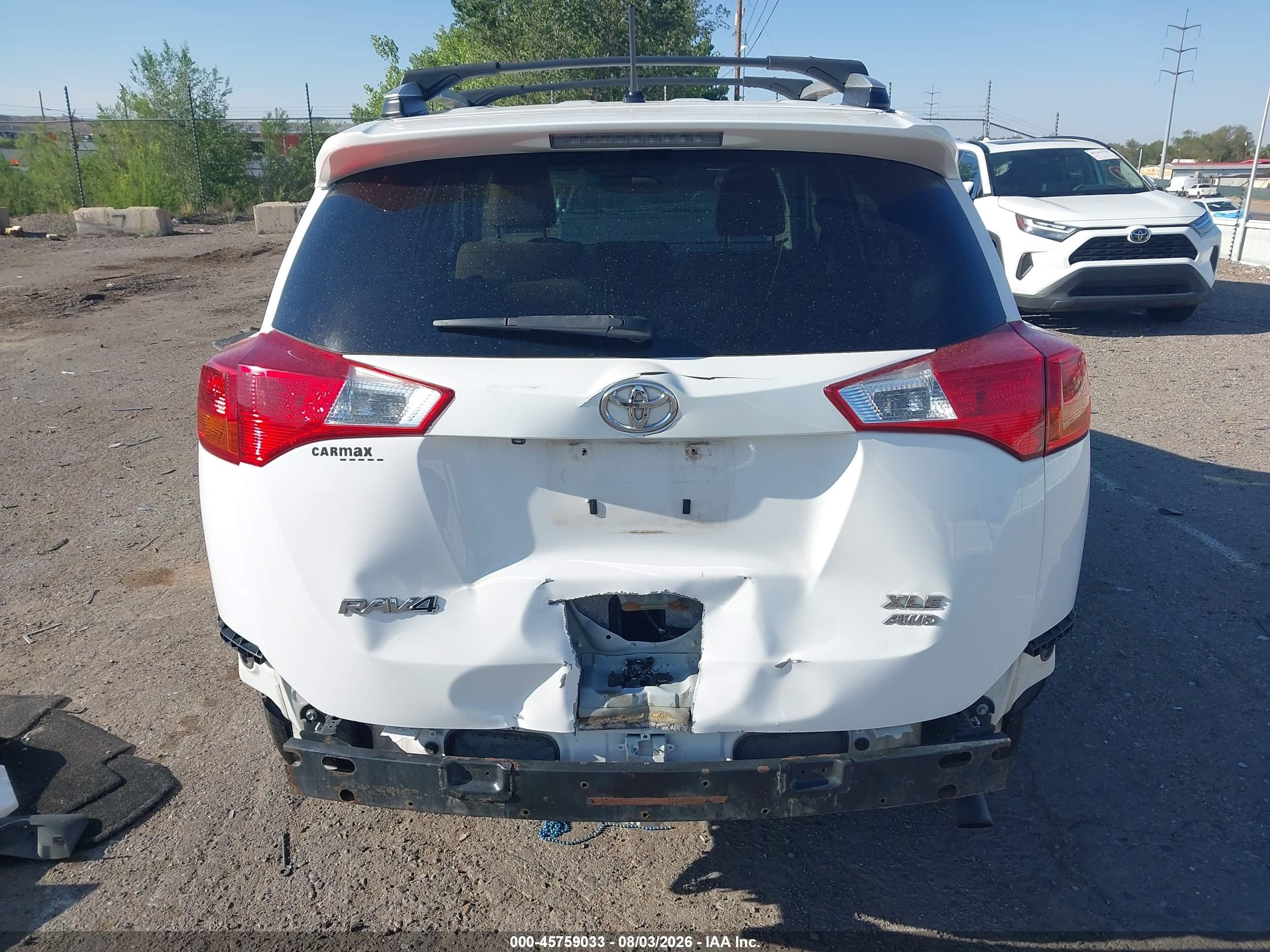 2013 Toyota Rav4 Xle White vin: 2T3RFREV2DW122309