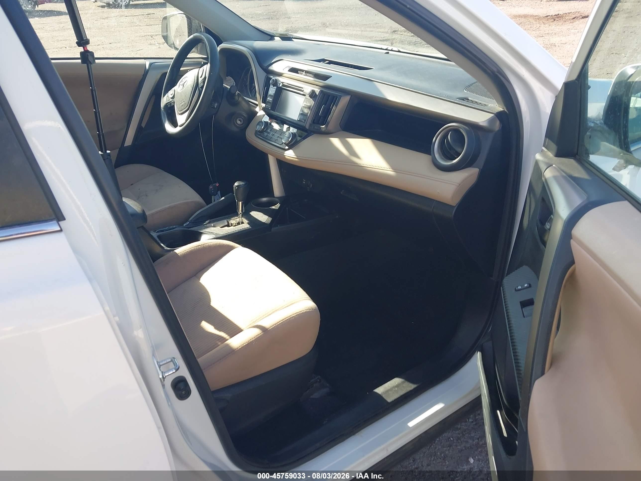 2013 Toyota Rav4 Xle White vin: 2T3RFREV2DW122309