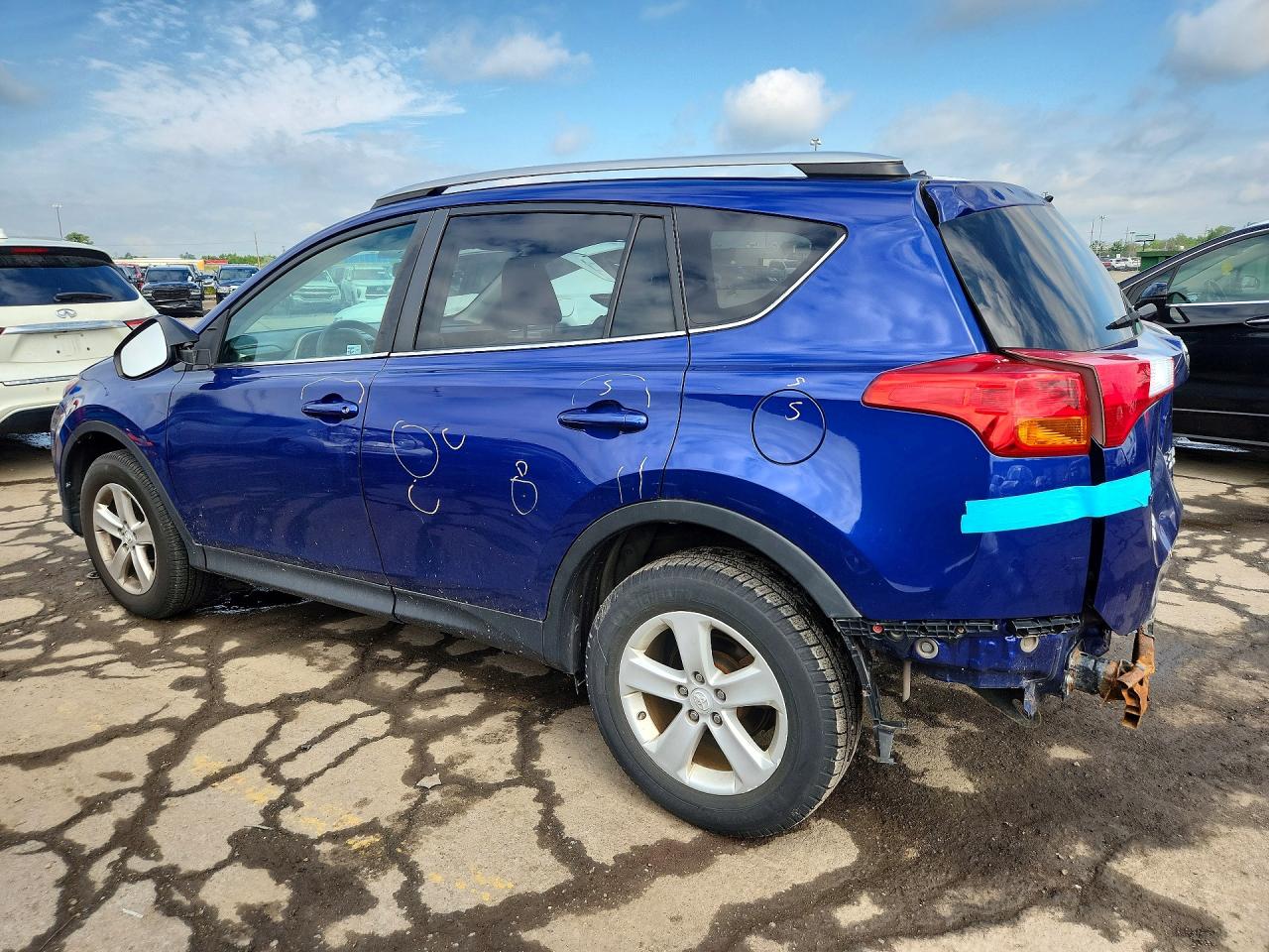 2014 Toyota Rav4 Xle Blue vin: 2T3RFREV2EW129200