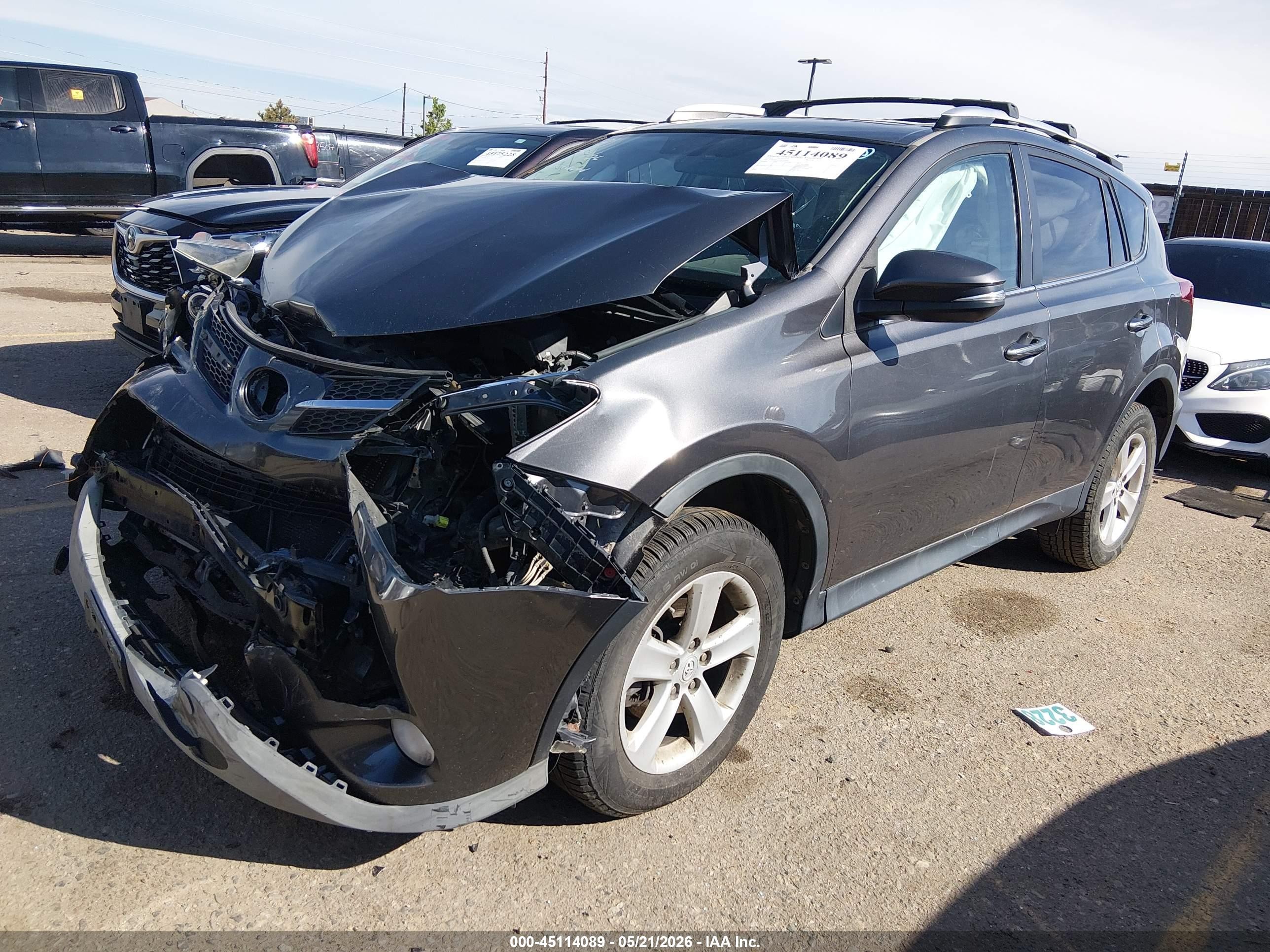 2014 Toyota Rav4 Xle Gray vin: 2T3RFREV2EW129794