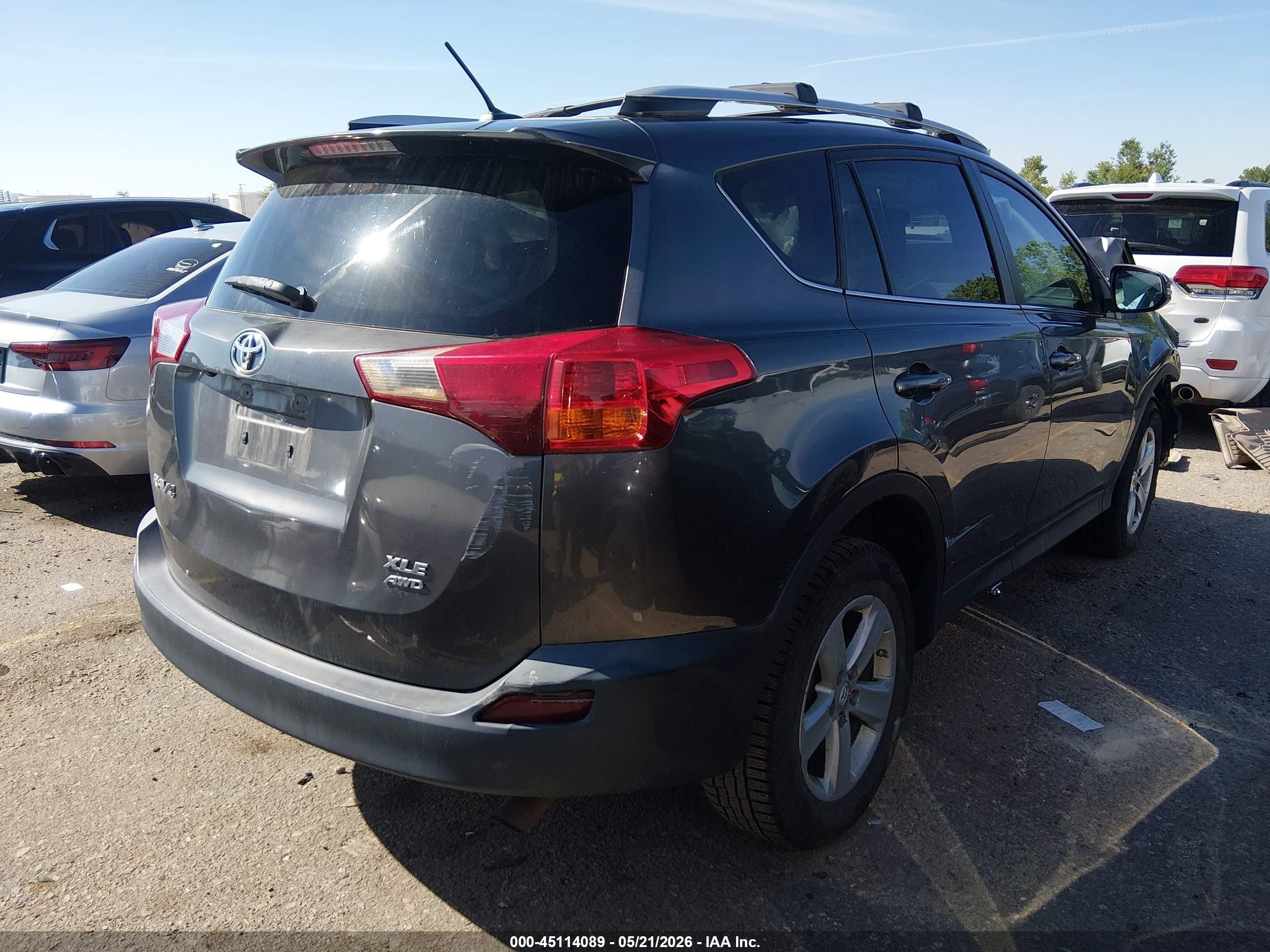 2014 Toyota Rav4 Xle Gray vin: 2T3RFREV2EW129794