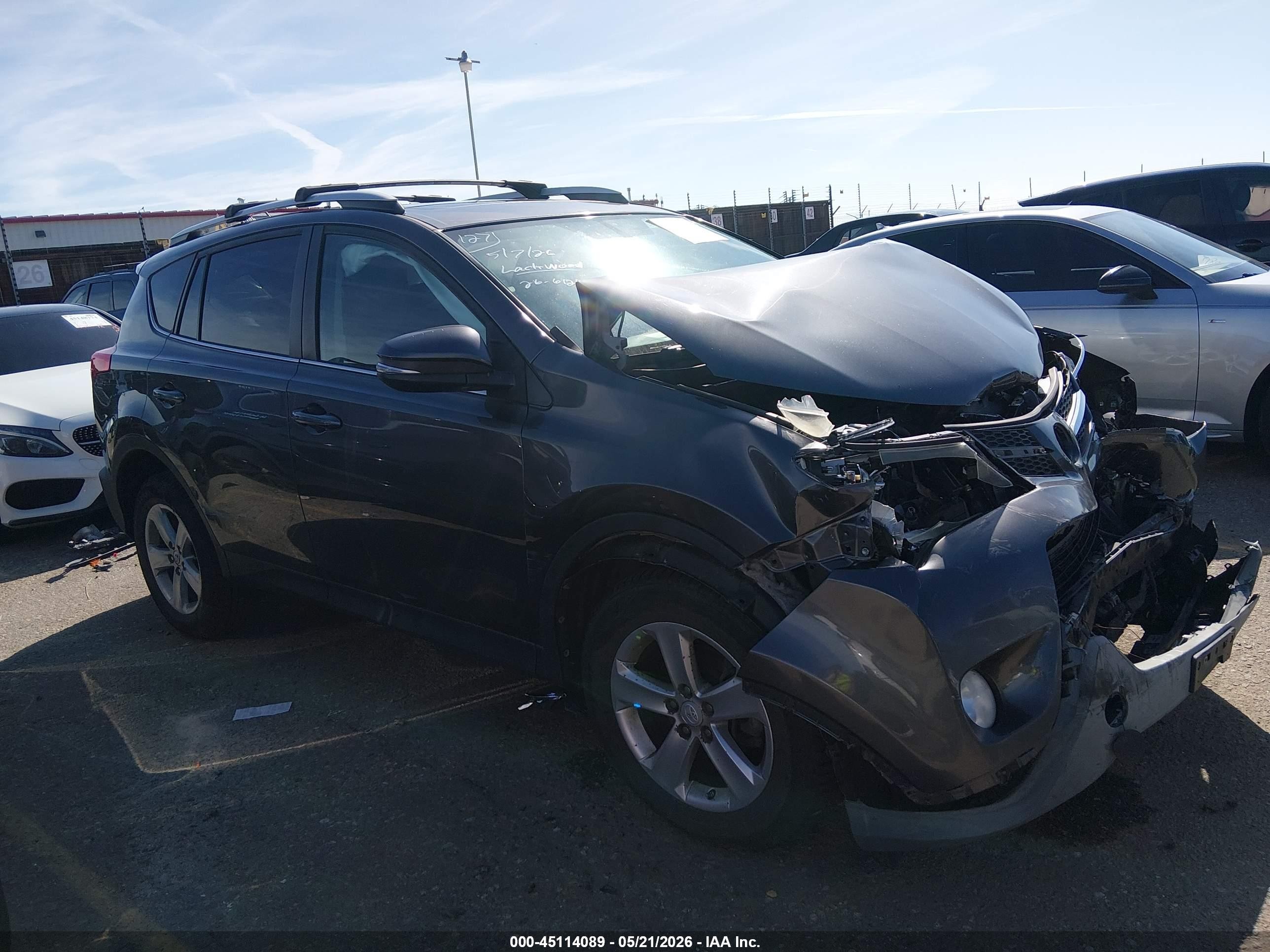 2014 Toyota Rav4 Xle Gray vin: 2T3RFREV2EW129794