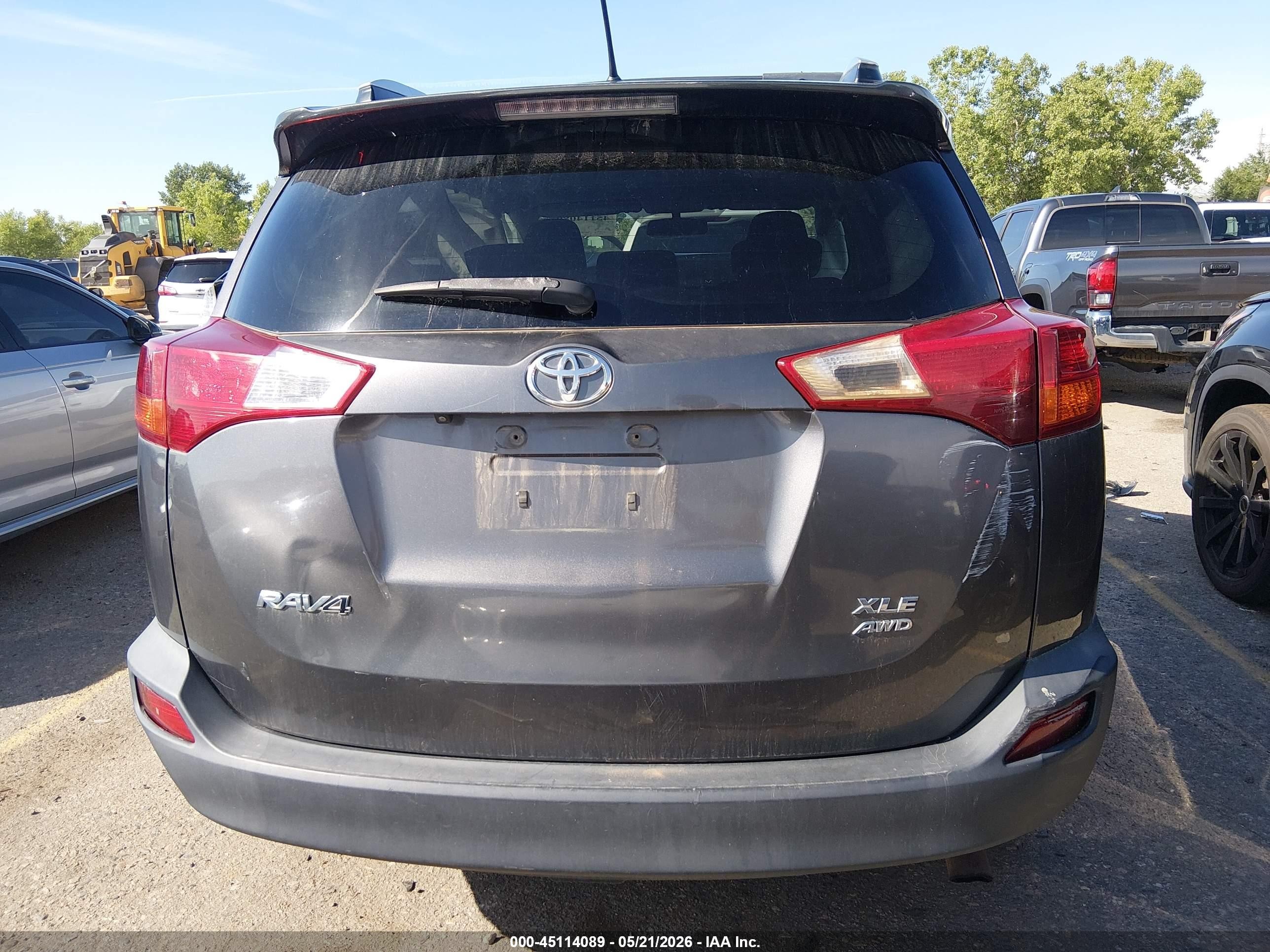 2014 Toyota Rav4 Xle Gray vin: 2T3RFREV2EW129794