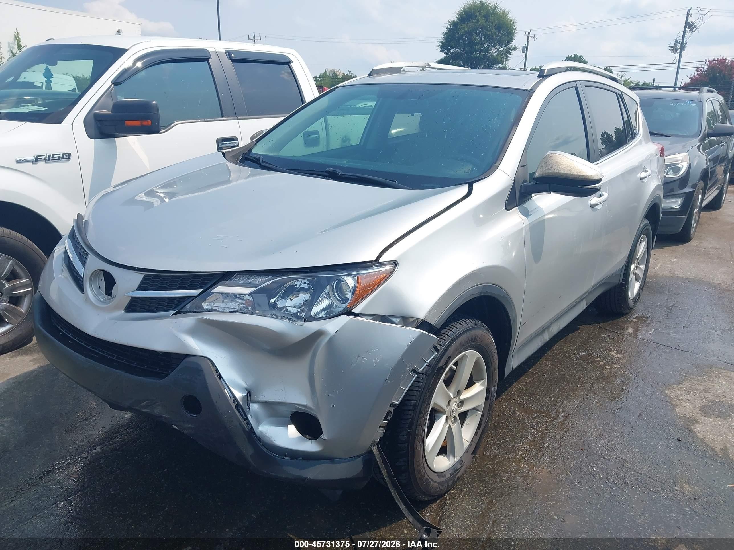 2014 Toyota Rav4 Xle Silver vin: 2T3RFREV2EW158678
