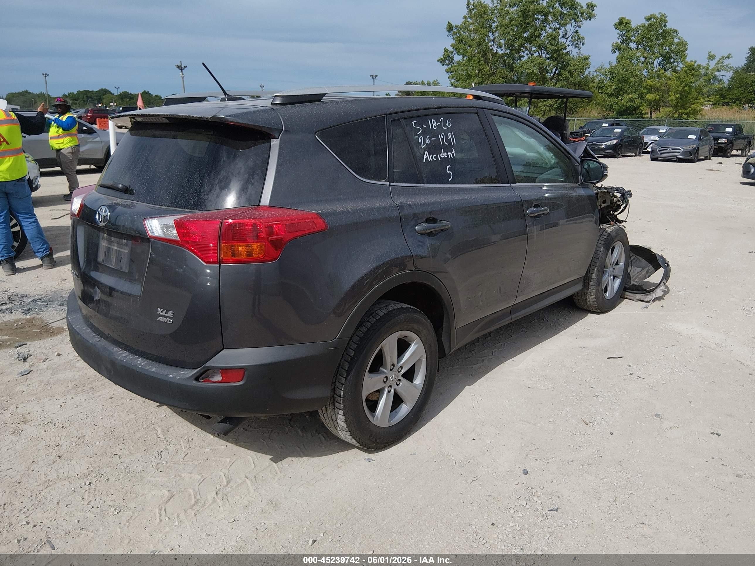 2014 Toyota Rav4 Xle Gray vin: 2T3RFREV2EW173732