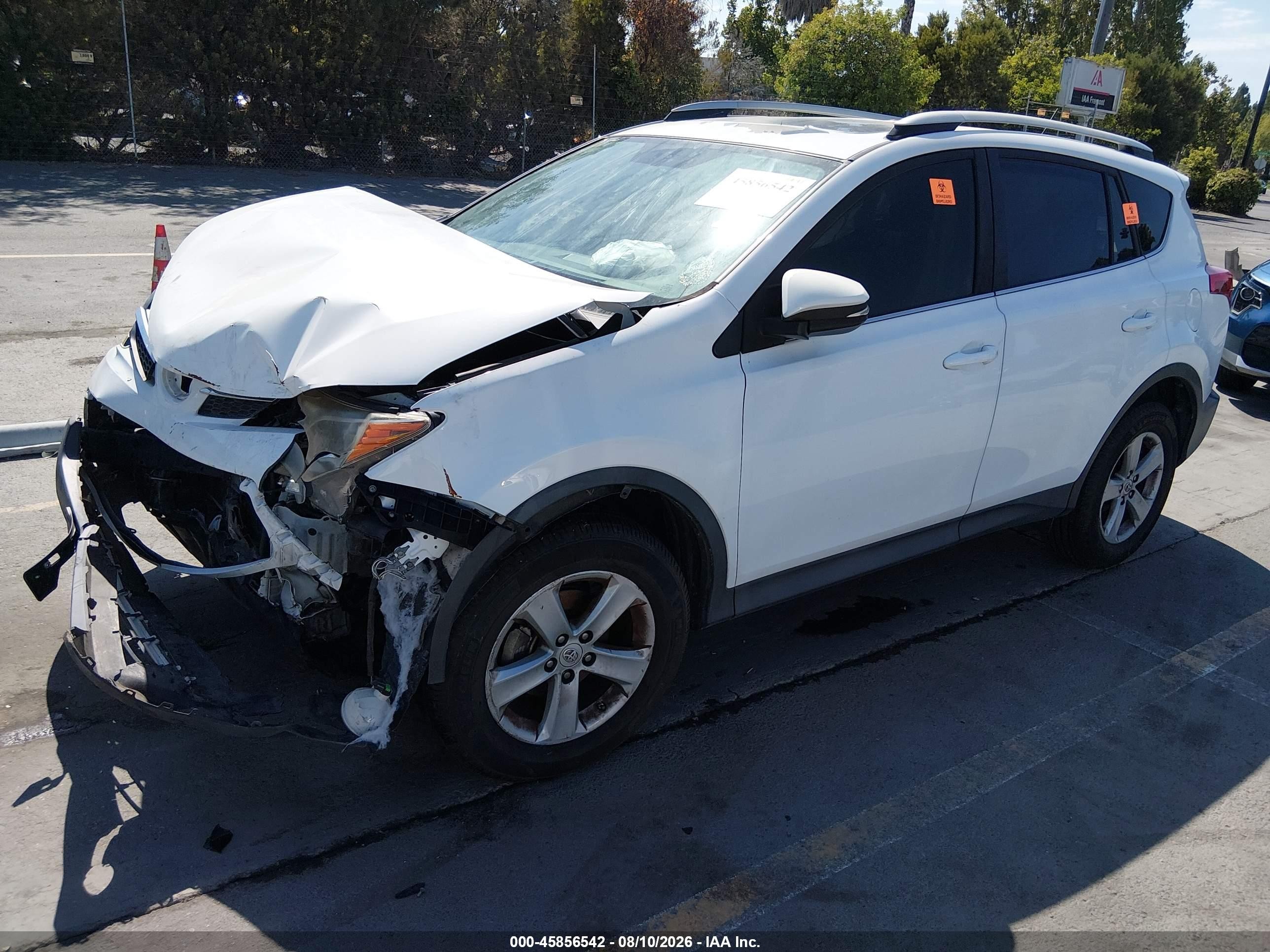 2014 Toyota Rav4 Xle White vin: 2T3RFREV2EW204994