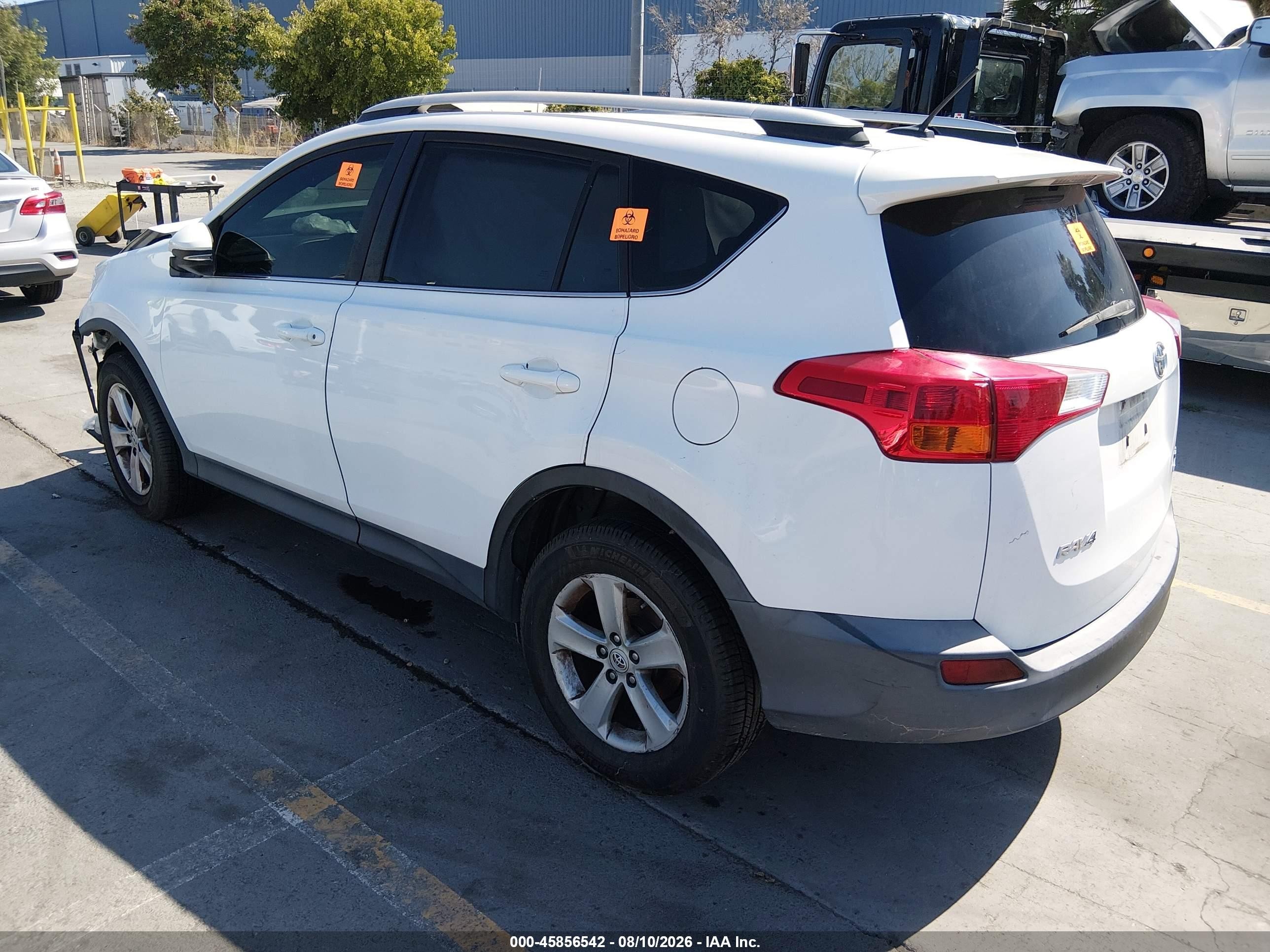 2014 Toyota Rav4 Xle White vin: 2T3RFREV2EW204994