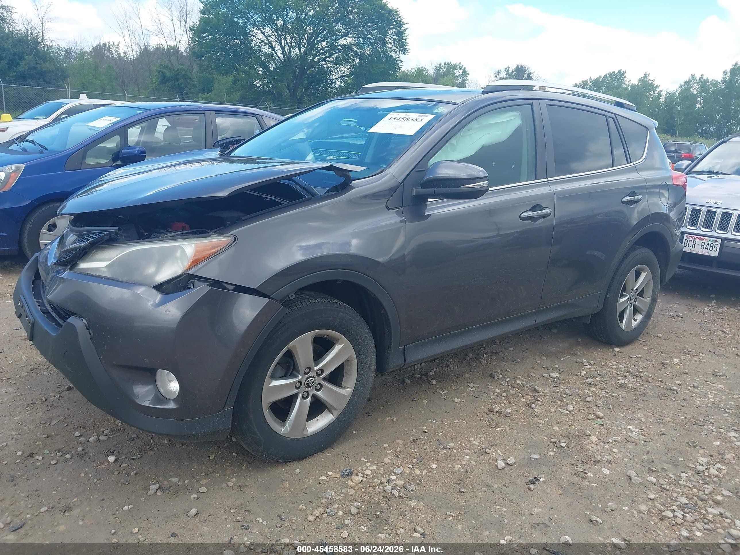 2015 Toyota Rav4 Xle Gray vin: 2T3RFREV2FW311769