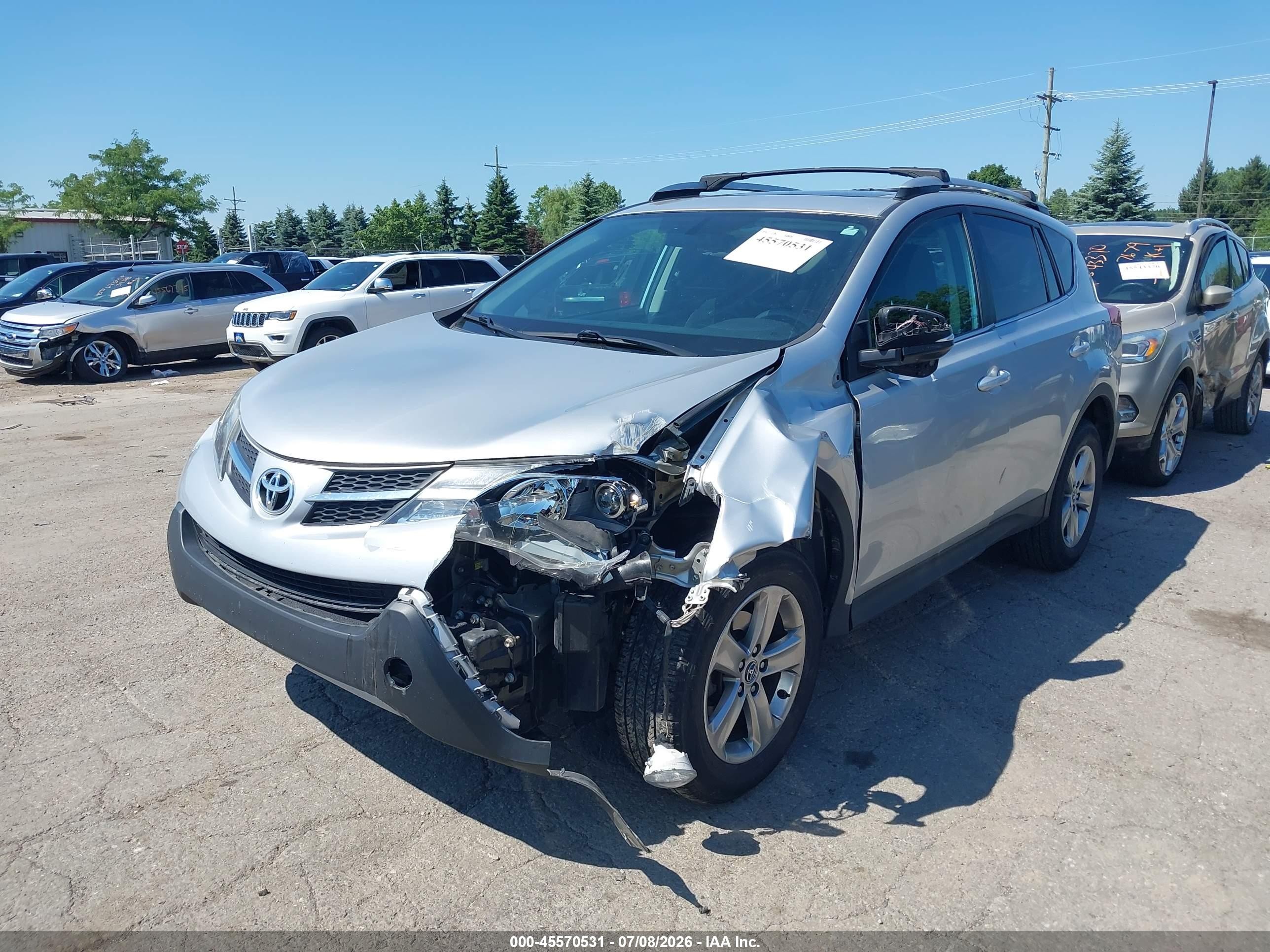 2015 Toyota Rav4 Xle Silver vin: 2T3RFREV2FW394944