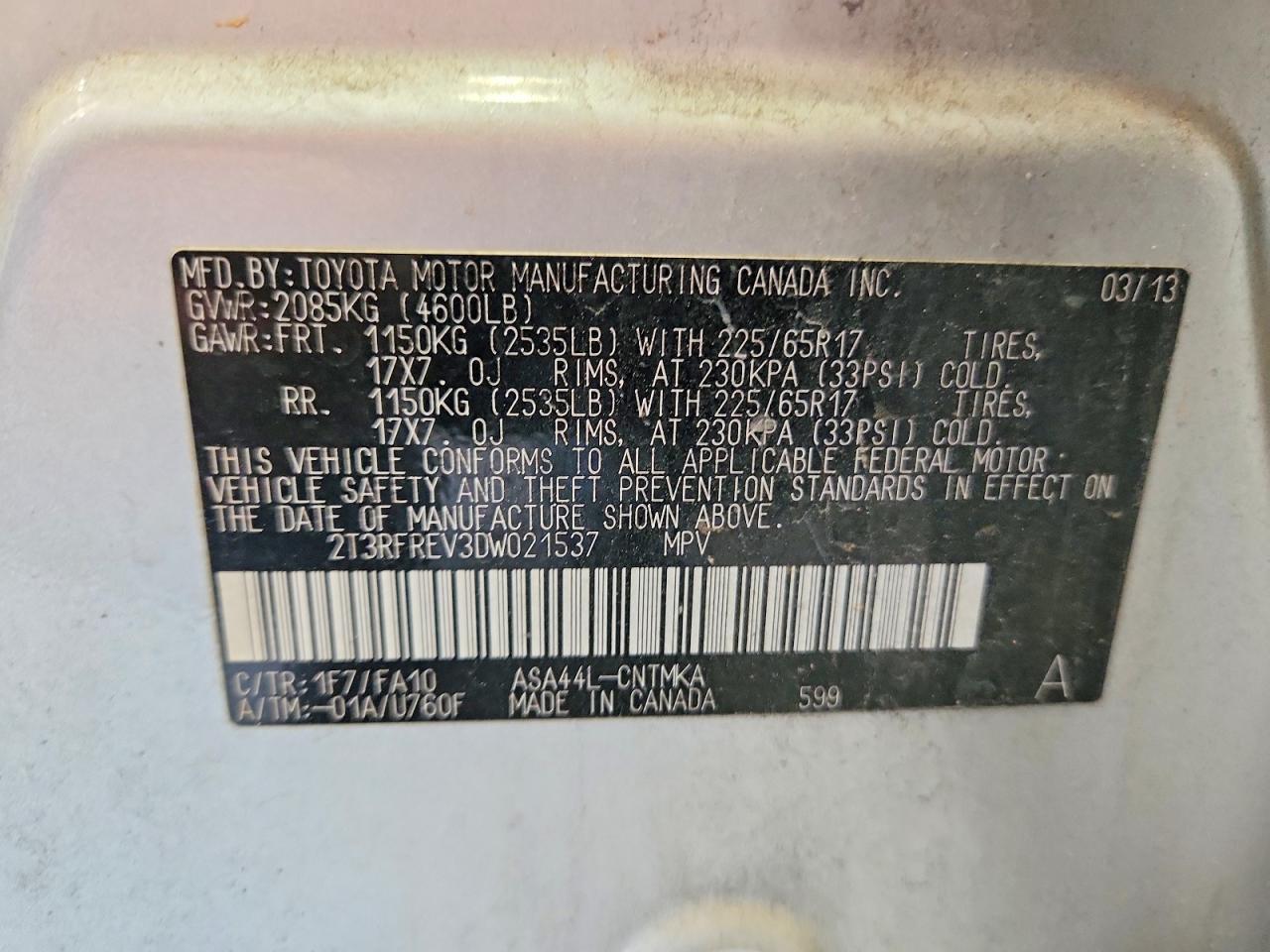 2013 Toyota Rav4 Xle Silver vin: 2T3RFREV3DW021537
