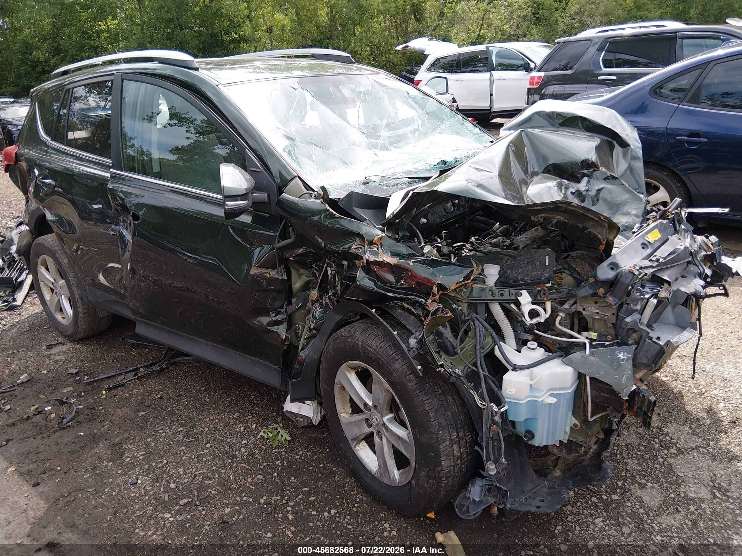 2013 Toyota Rav4 Xle Зеленый vin: 2T3RFREV3DW068034