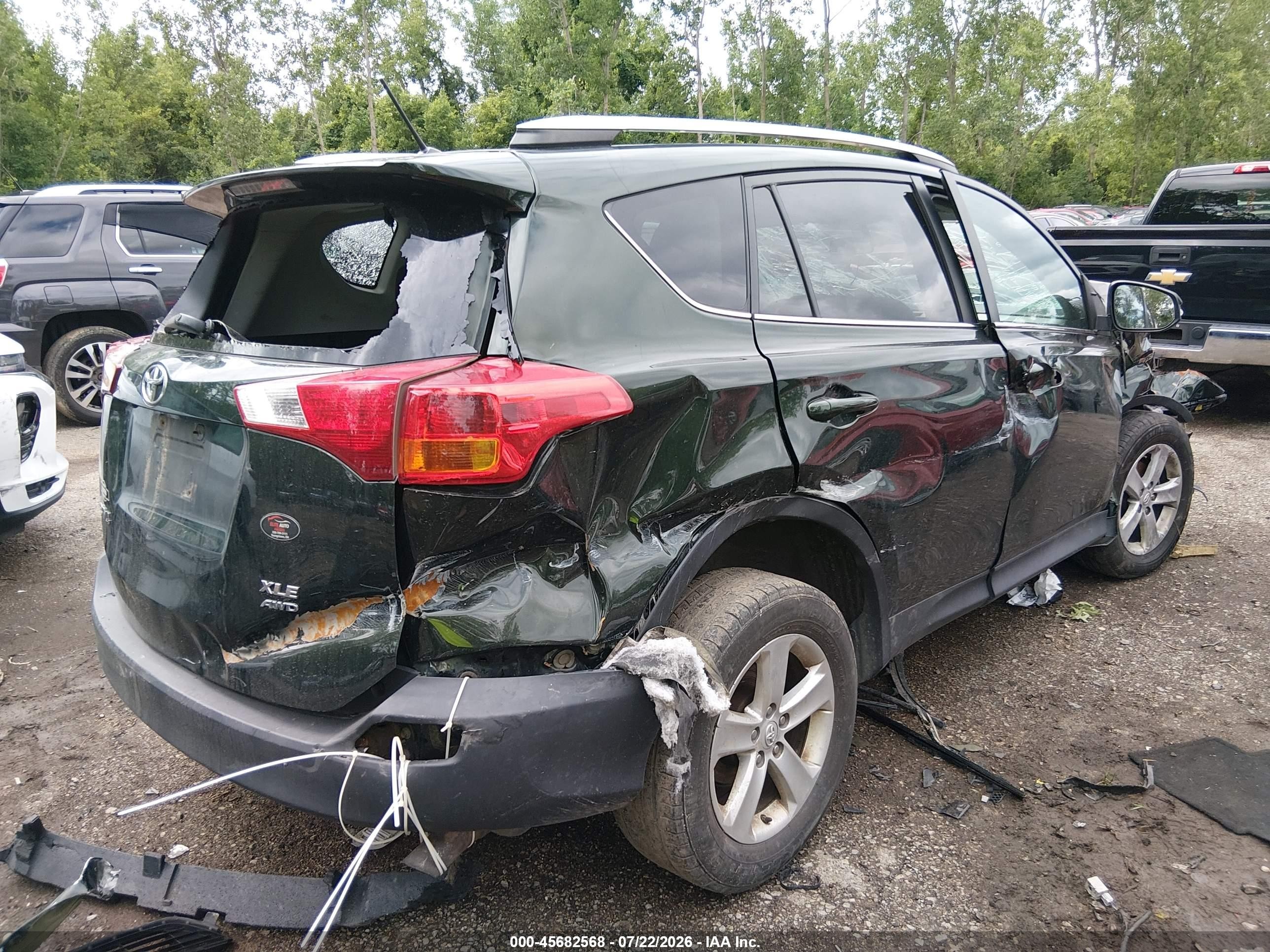2013 Toyota Rav4 Xle Зеленый vin: 2T3RFREV3DW068034
