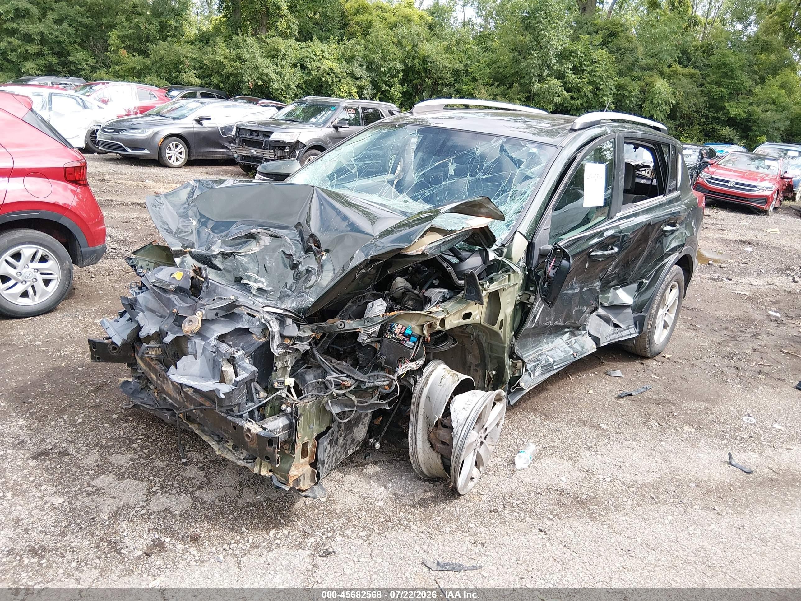 2013 Toyota Rav4 Xle Зеленый vin: 2T3RFREV3DW068034