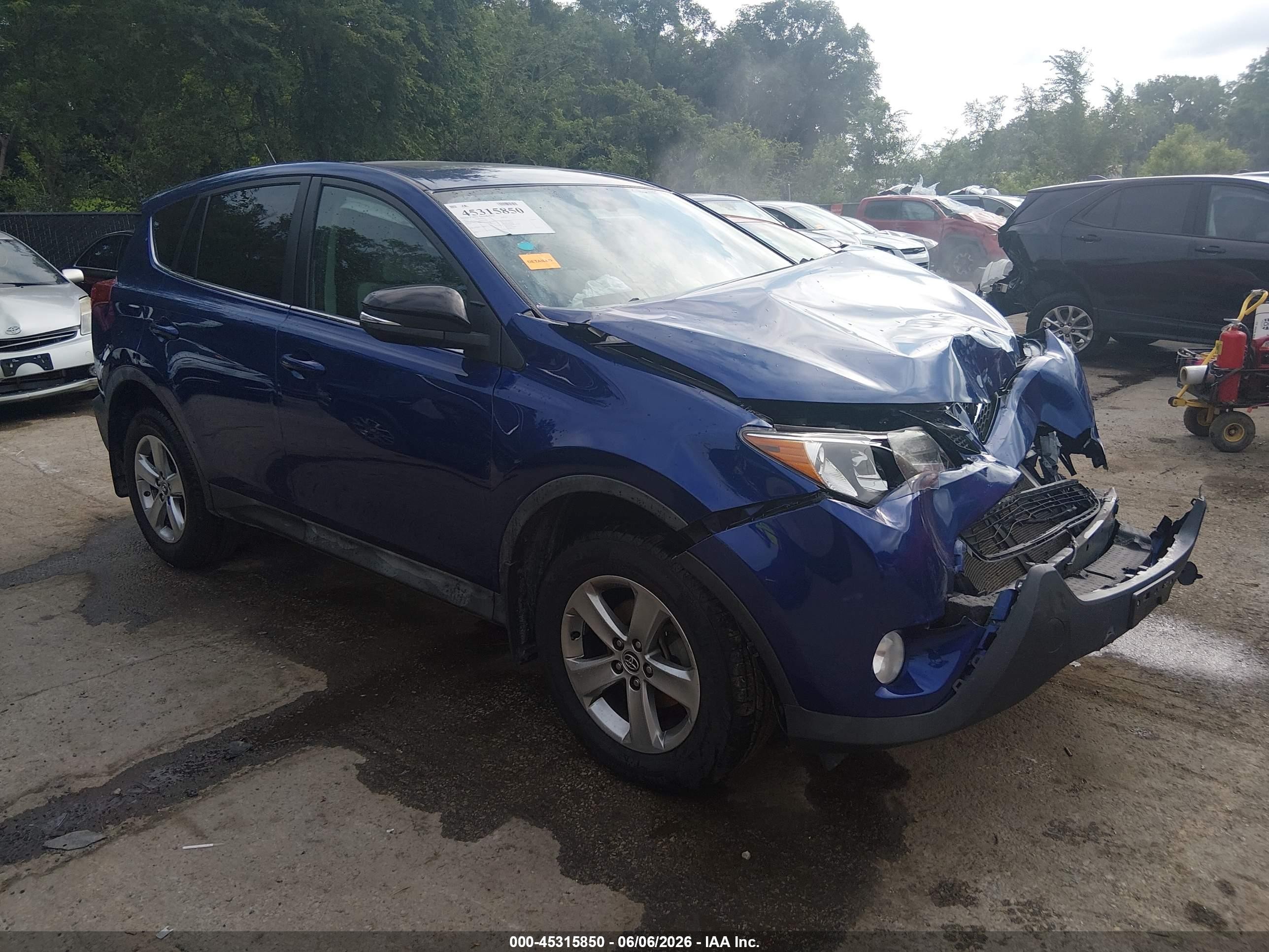 2015 Toyota Rav4 Xle Blue vin: 2T3RFREV3FW237004
