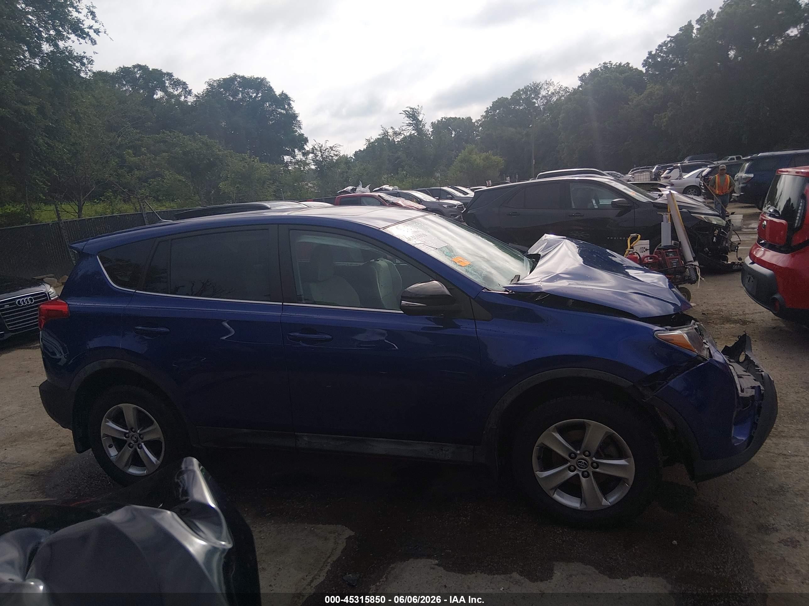 2015 Toyota Rav4 Xle Blue vin: 2T3RFREV3FW237004