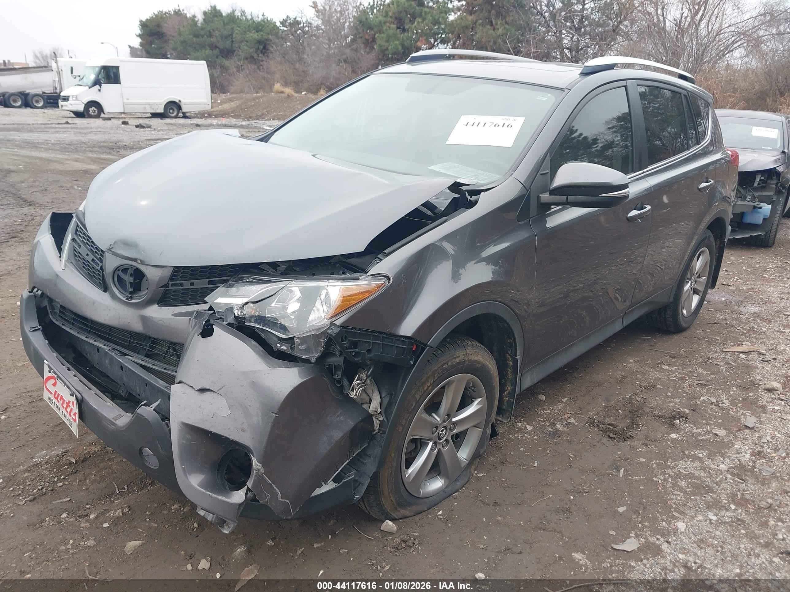 2015 Toyota Rav4 Xle Gray vin: 2T3RFREV3FW259391