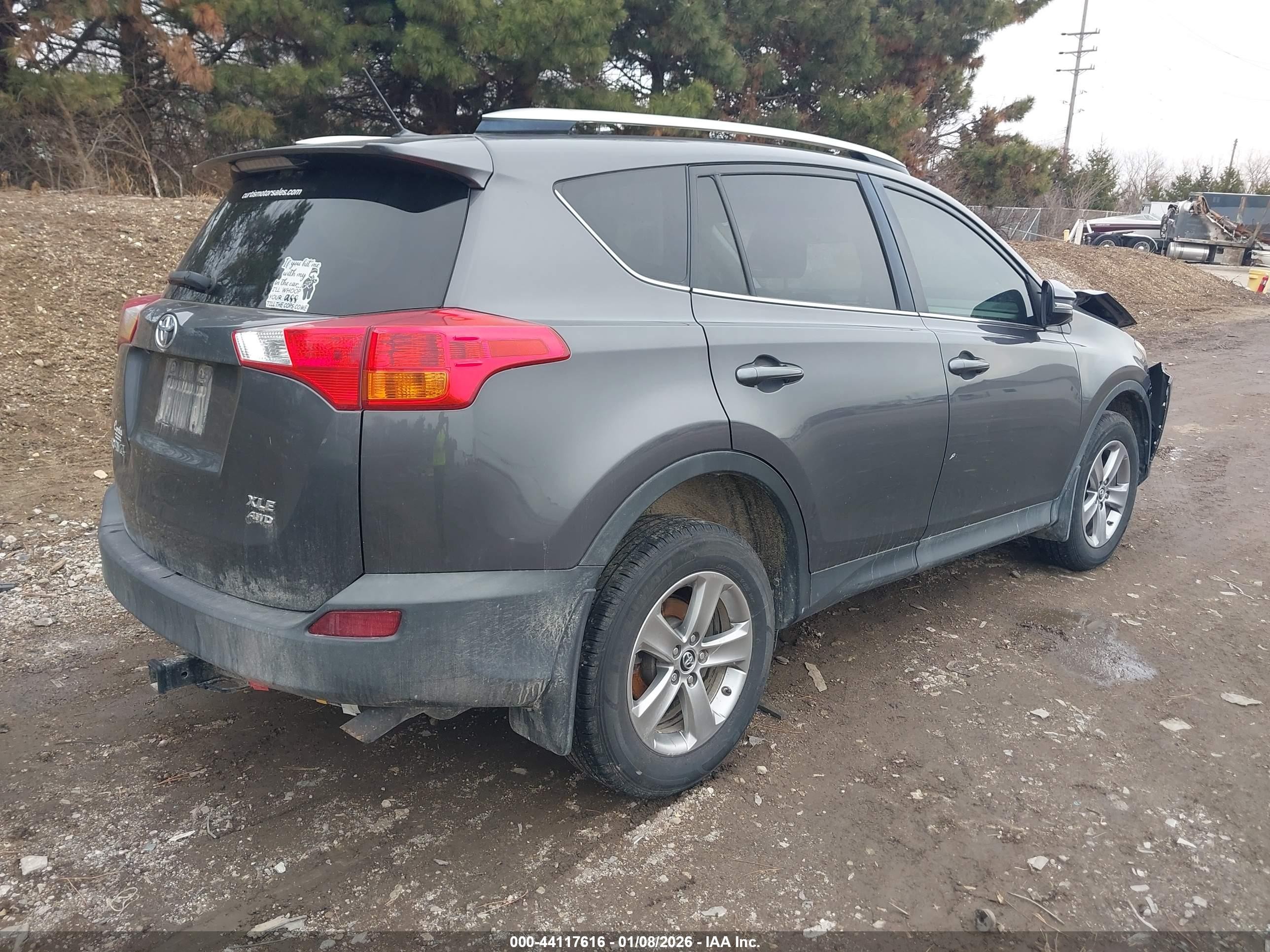 2015 Toyota Rav4 Xle Gray vin: 2T3RFREV3FW259391