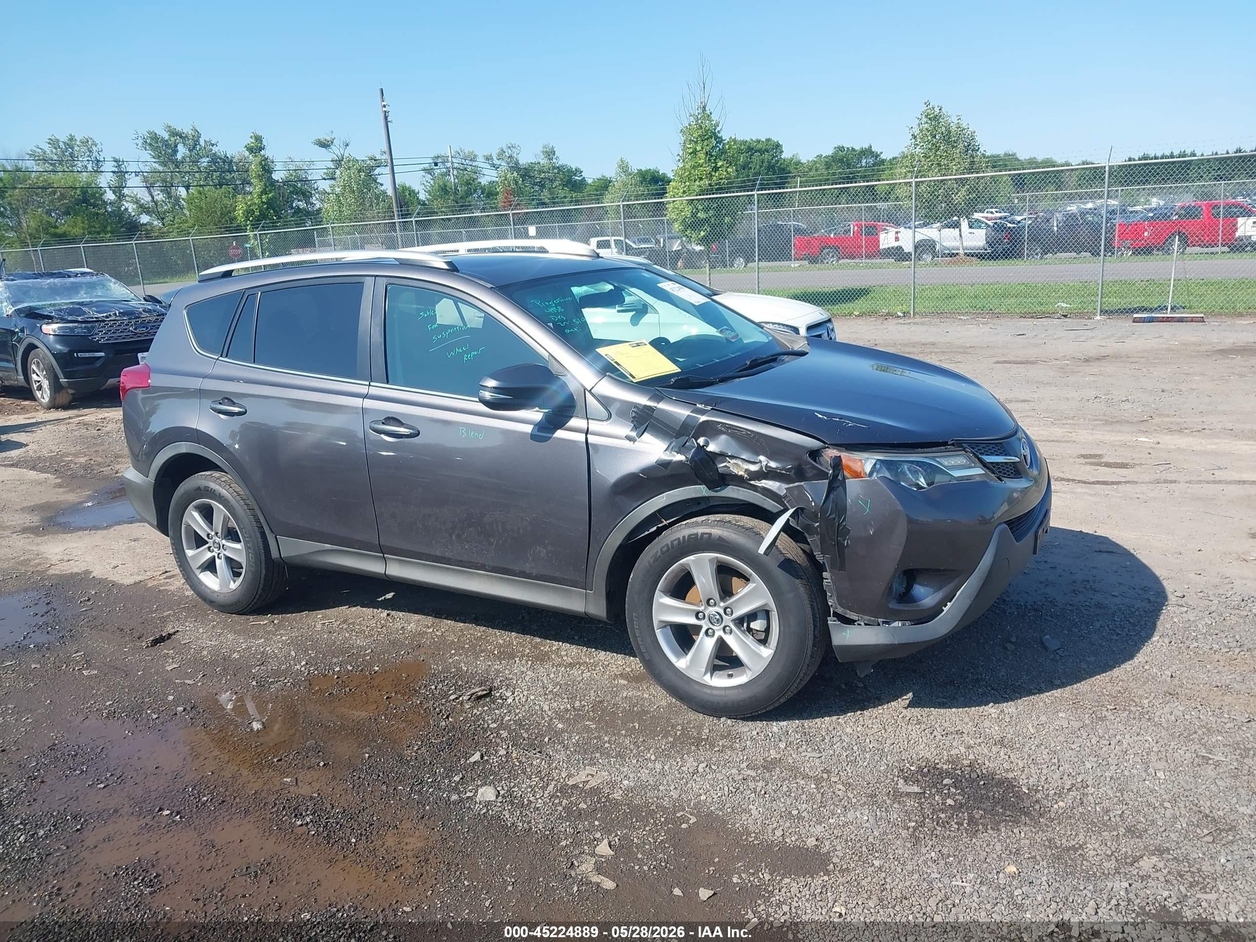 2015 Toyota Rav4 Xle Серый vin: 2T3RFREV3FW302157