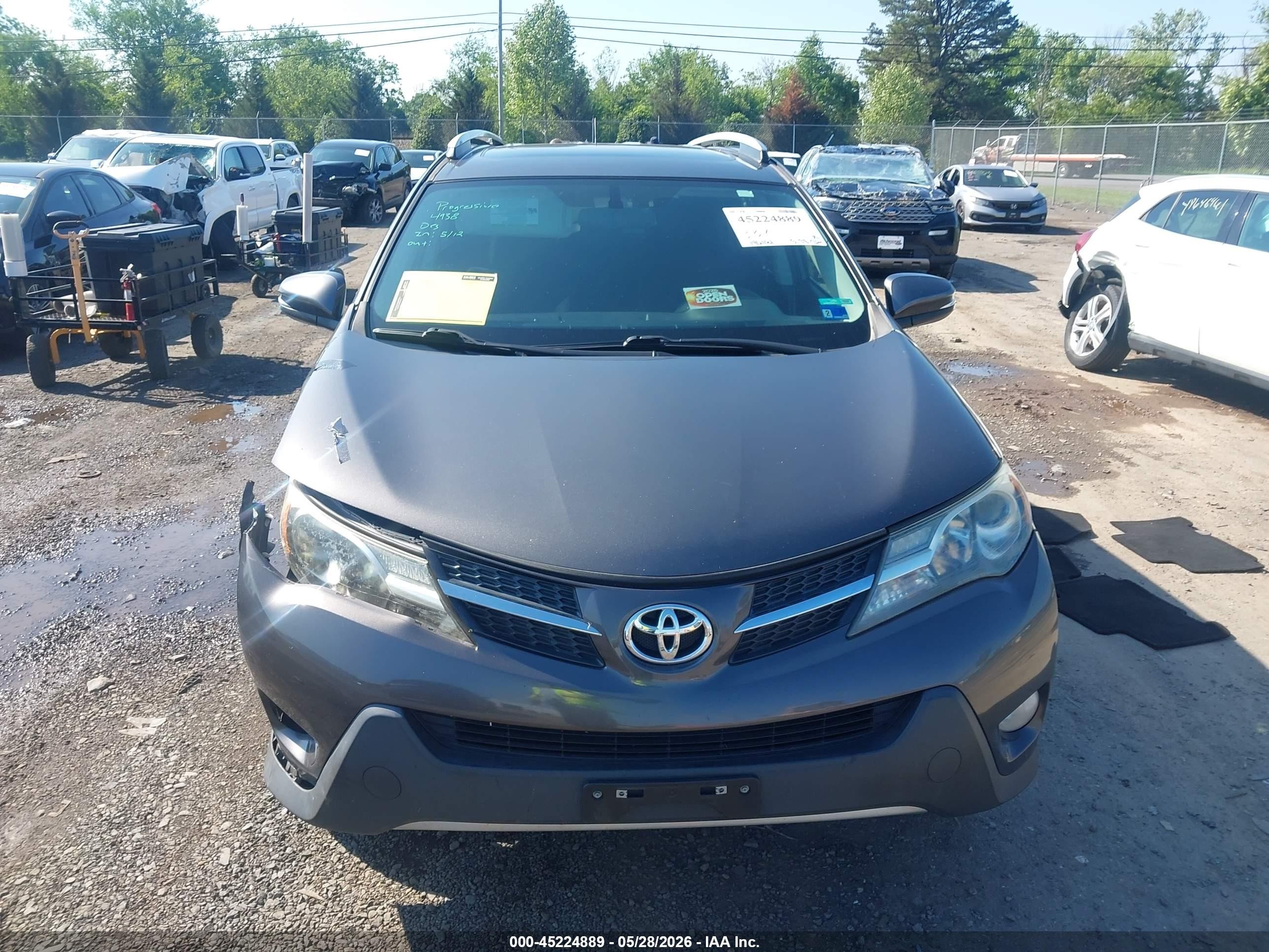2015 Toyota Rav4 Xle Серый vin: 2T3RFREV3FW302157