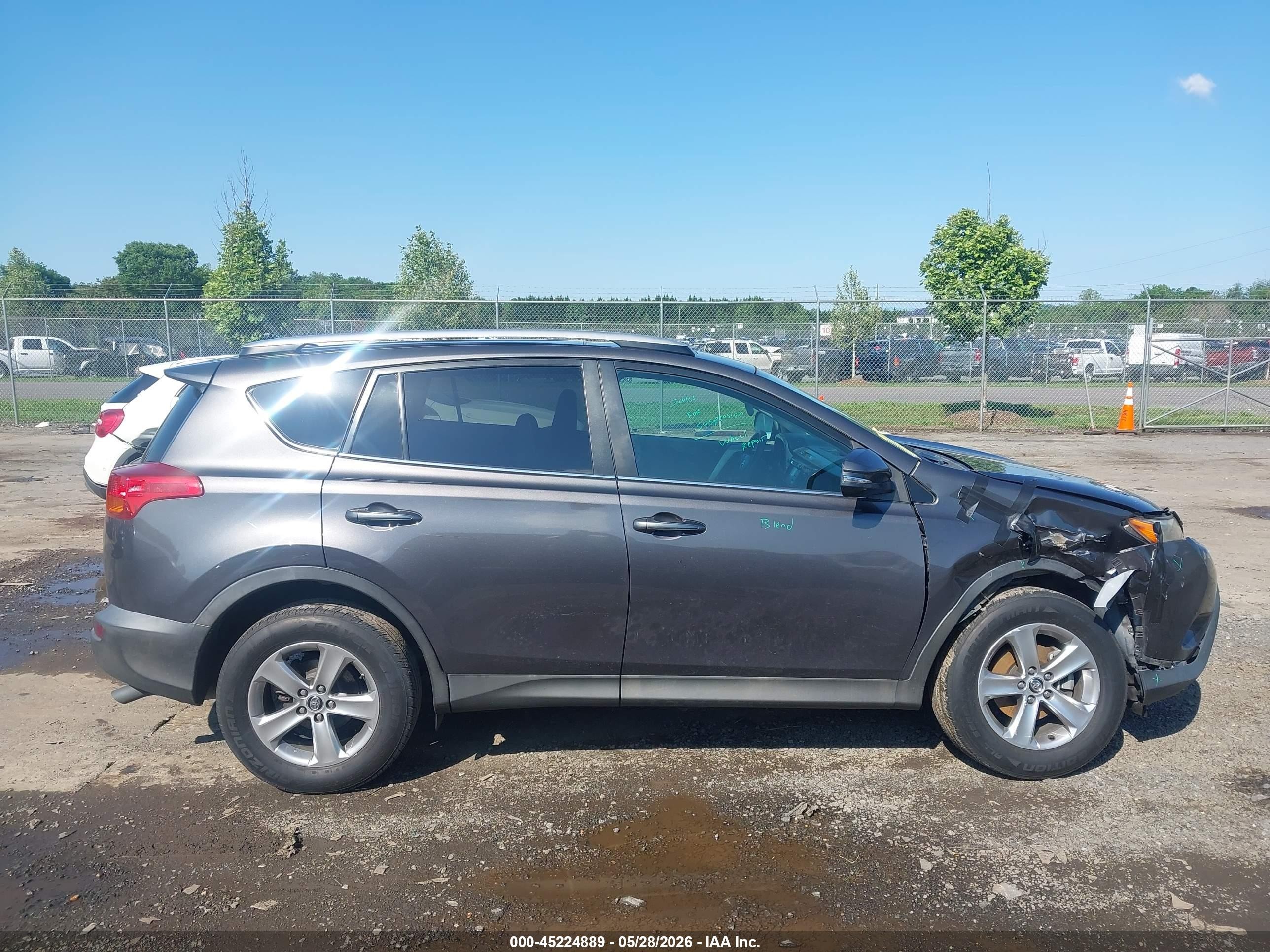 2015 Toyota Rav4 Xle Серый vin: 2T3RFREV3FW302157