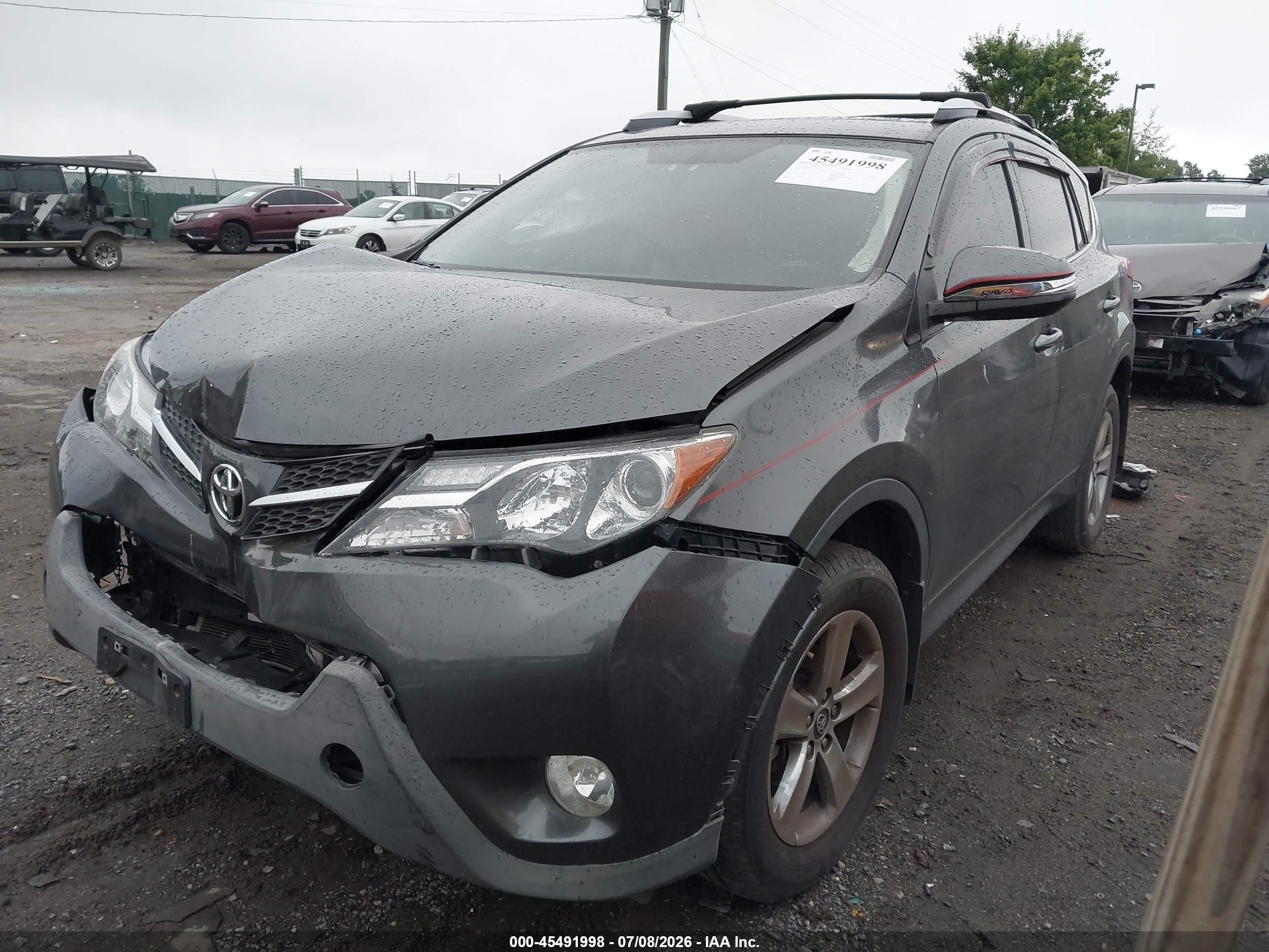 2015 Toyota Rav4 Xle Gray vin: 2T3RFREV3FW334395