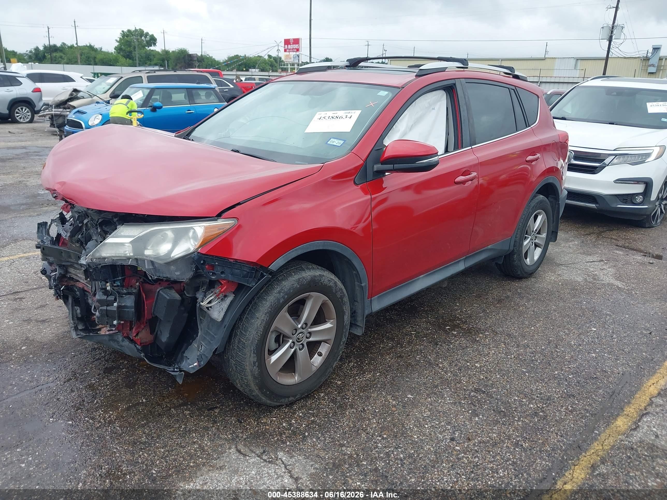 2015 Toyota Rav4 Xle Red vin: 2T3RFREV3FW376579