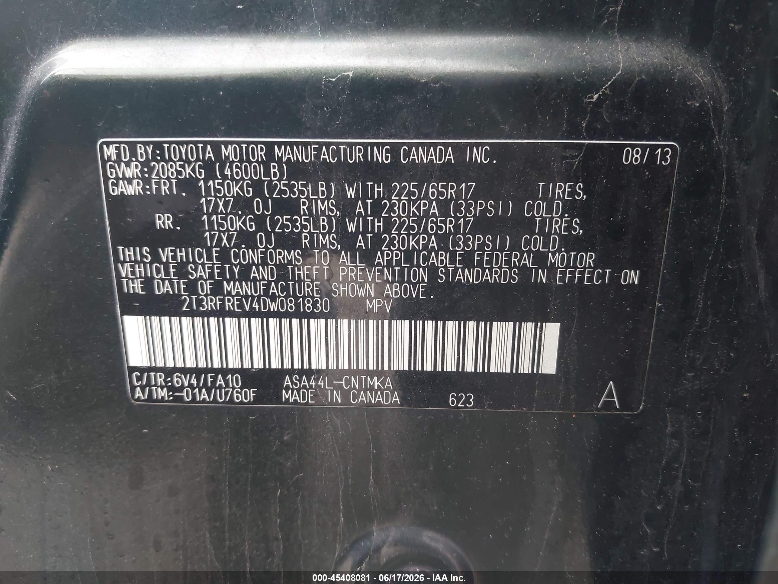 2013 Toyota Rav4 Xle Зеленый vin: 2T3RFREV4DW081830