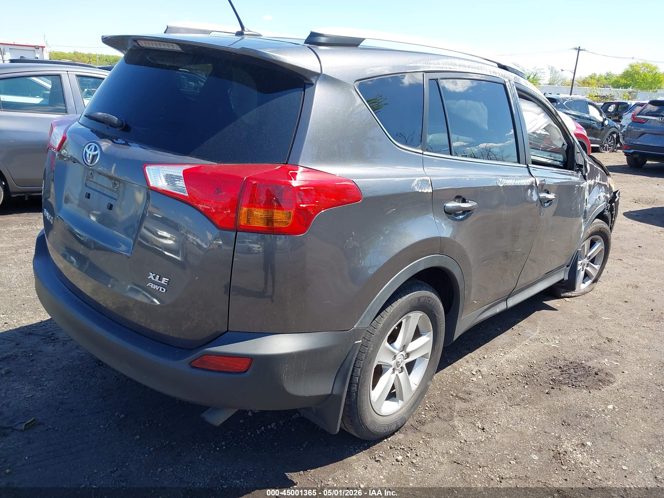 2014 Toyota Rav4 Xle Gray vin: 2T3RFREV4EW164904
