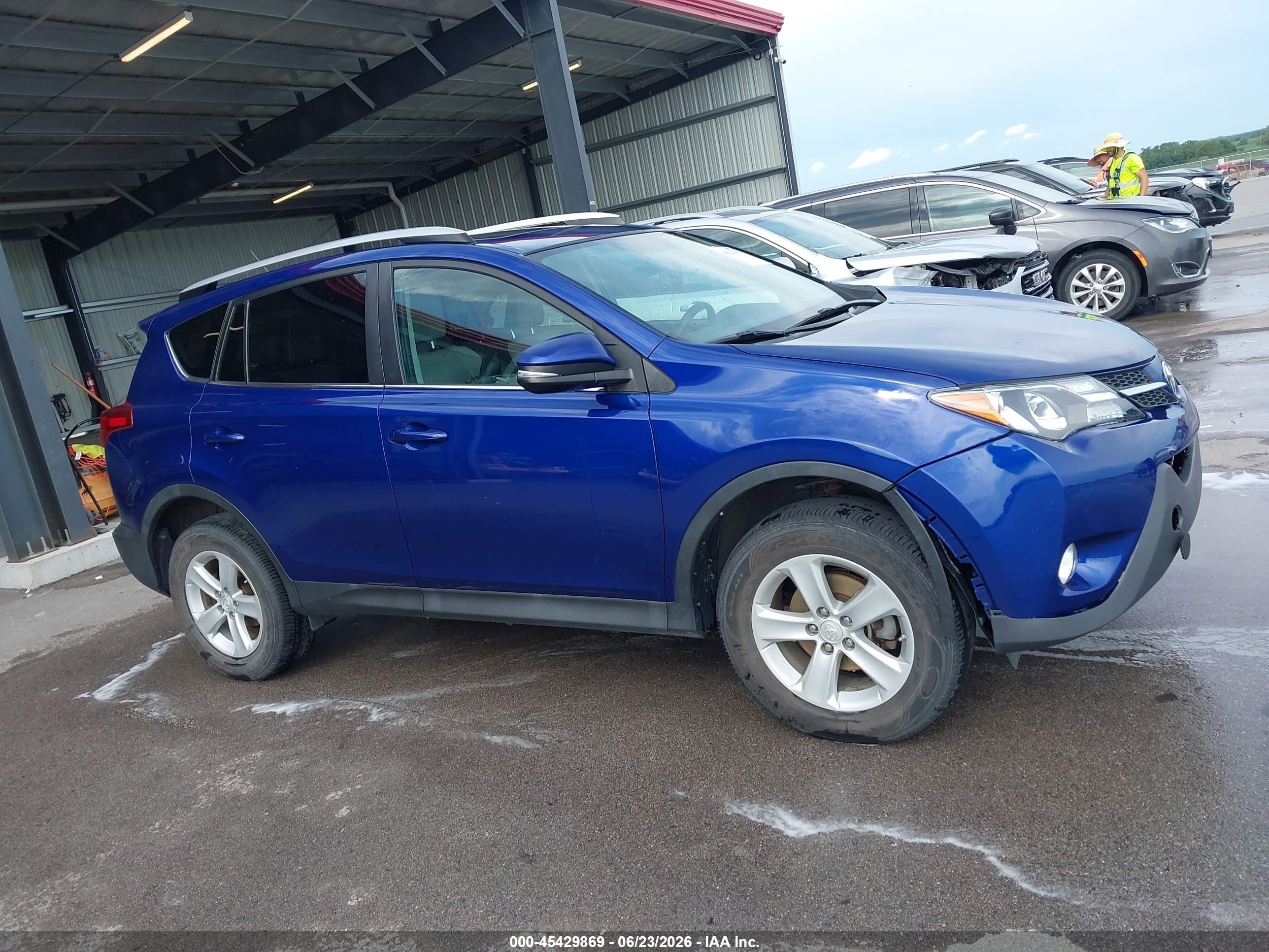 2014 Toyota Rav4 Xle Blue vin: 2T3RFREV4EW210067