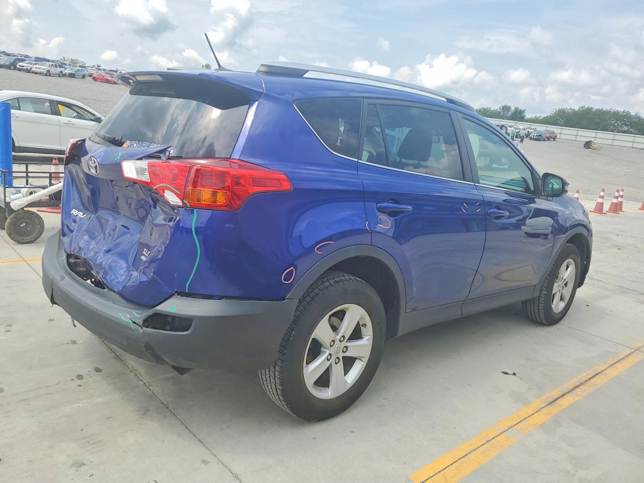 2014 Toyota Rav4 Xle Blue vin: 2T3RFREV4EW218444