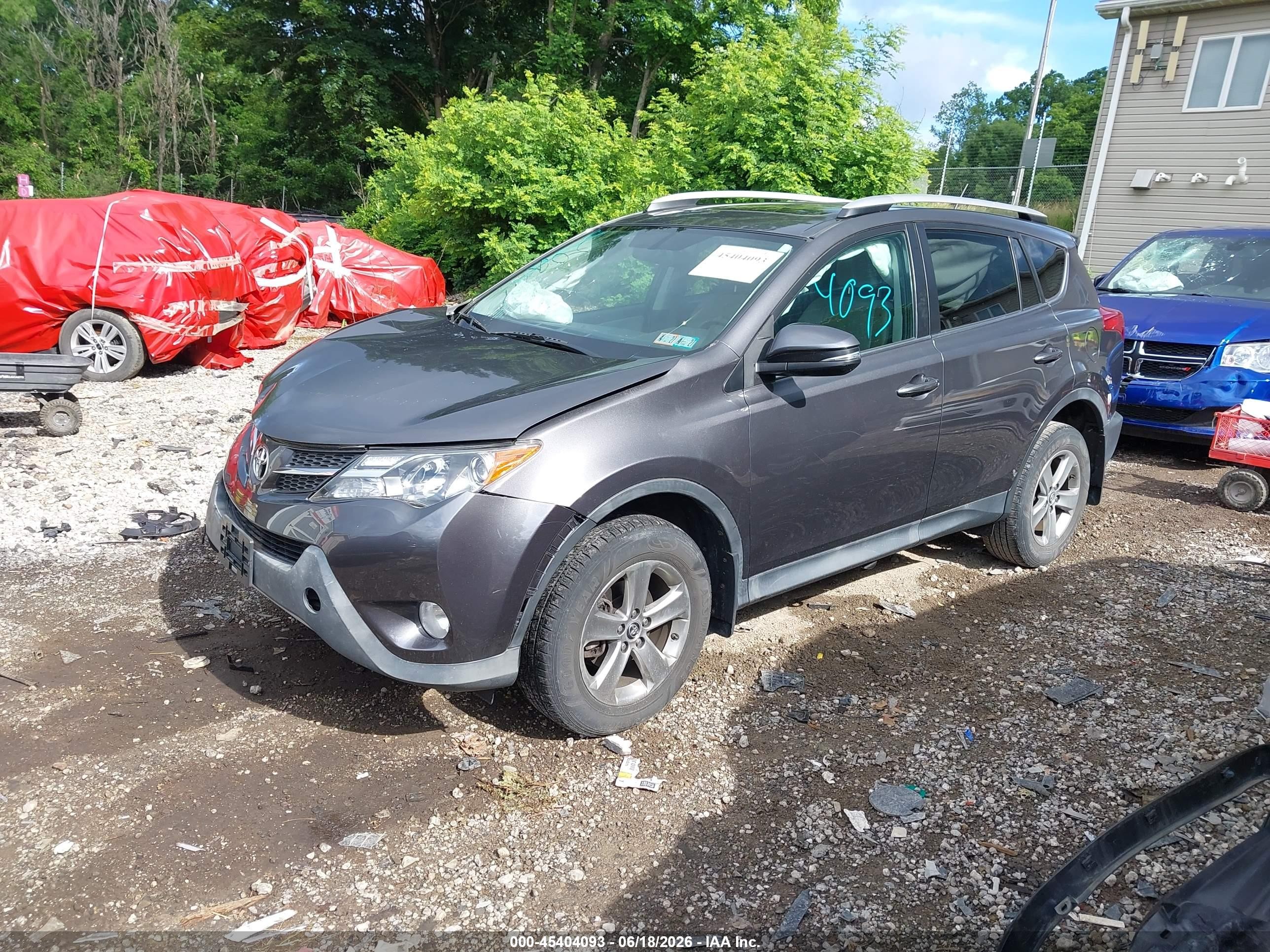 2015 Toyota Rav4 Xle Серый vin: 2T3RFREV4FW244625